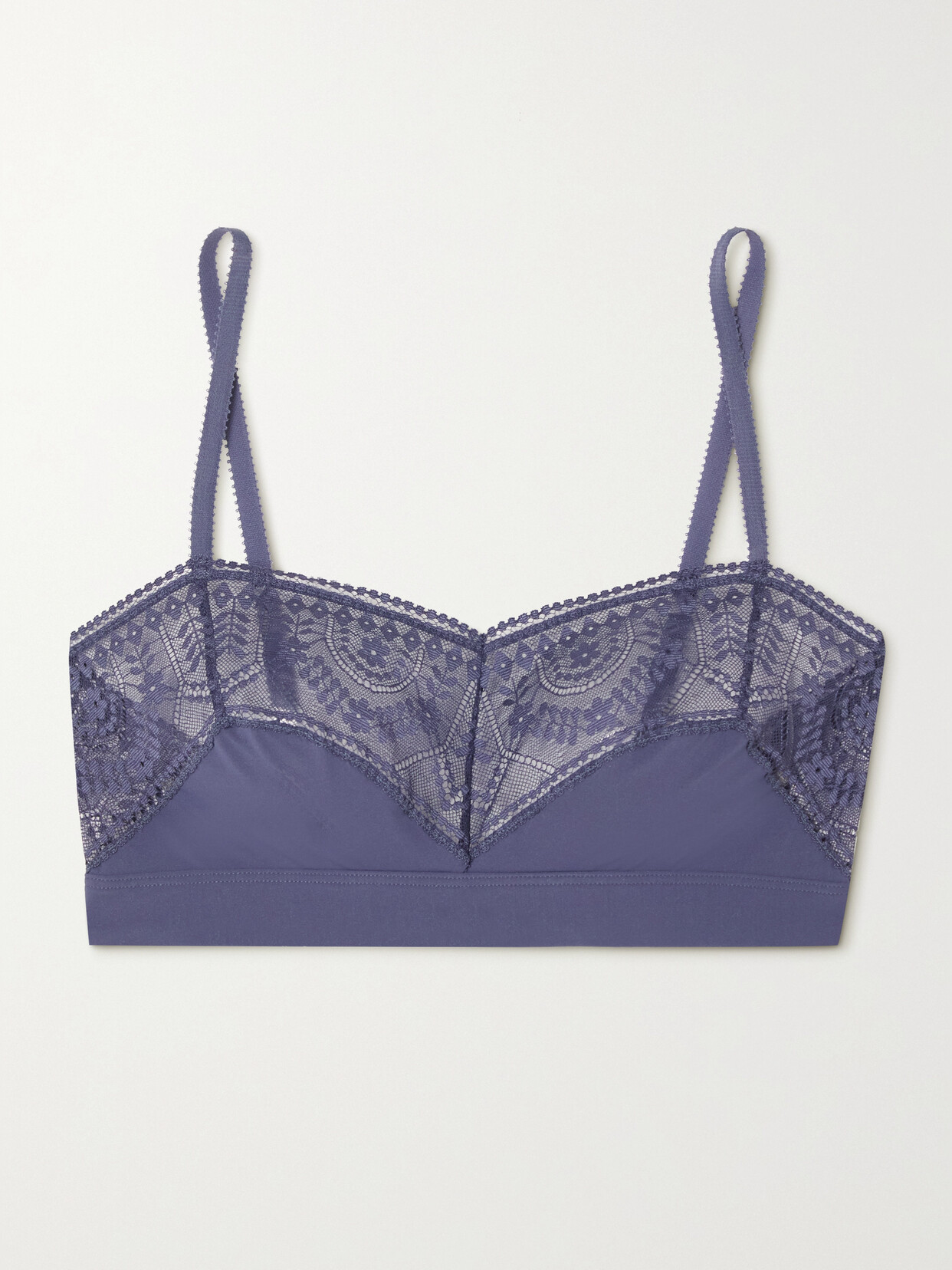 Eres Néroli Cèdre Stretch-jersey And Lace Soft-cup Bra In Blue