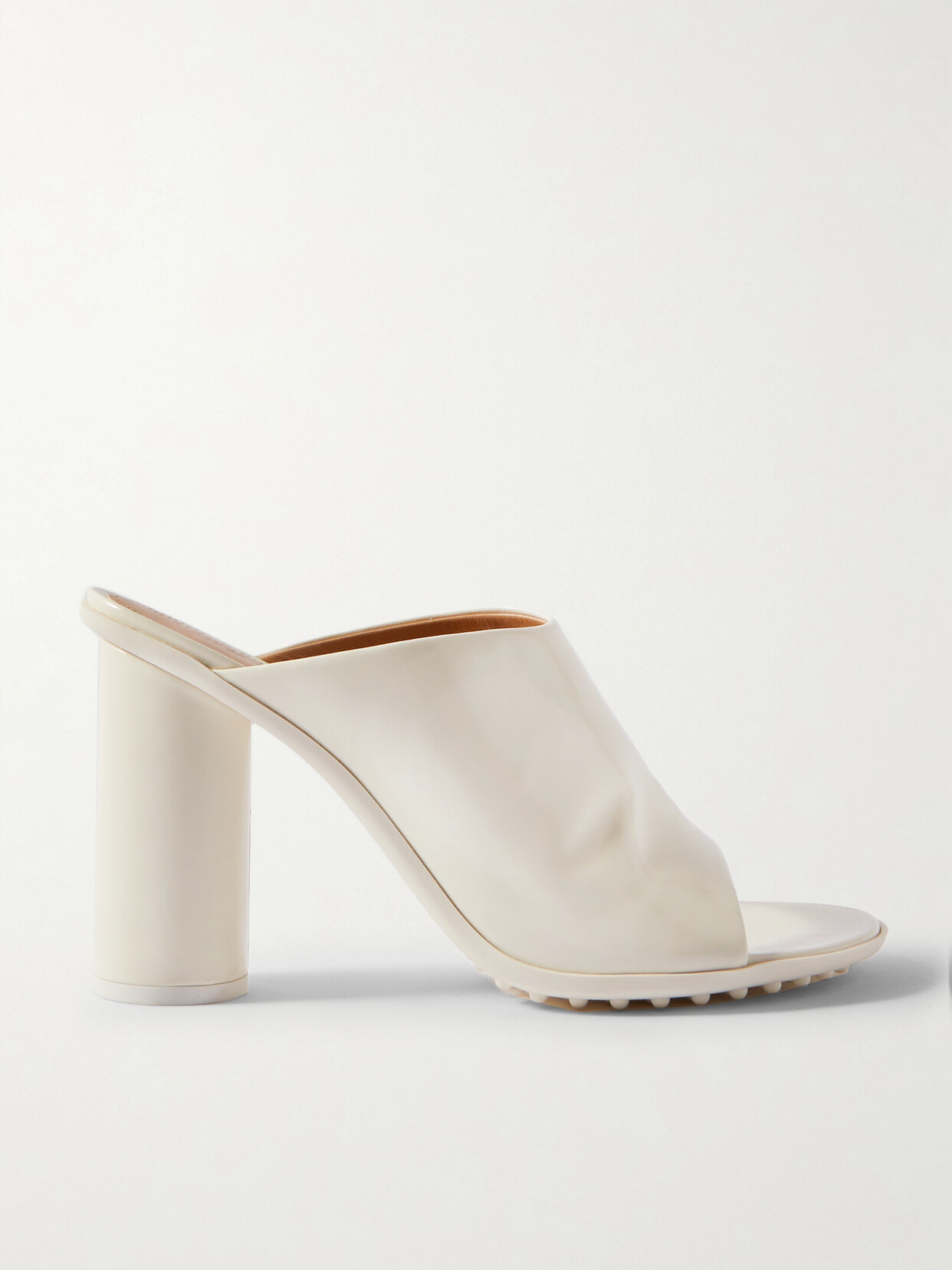 Bottega Veneta - Atomic Patent-leather Mules - White