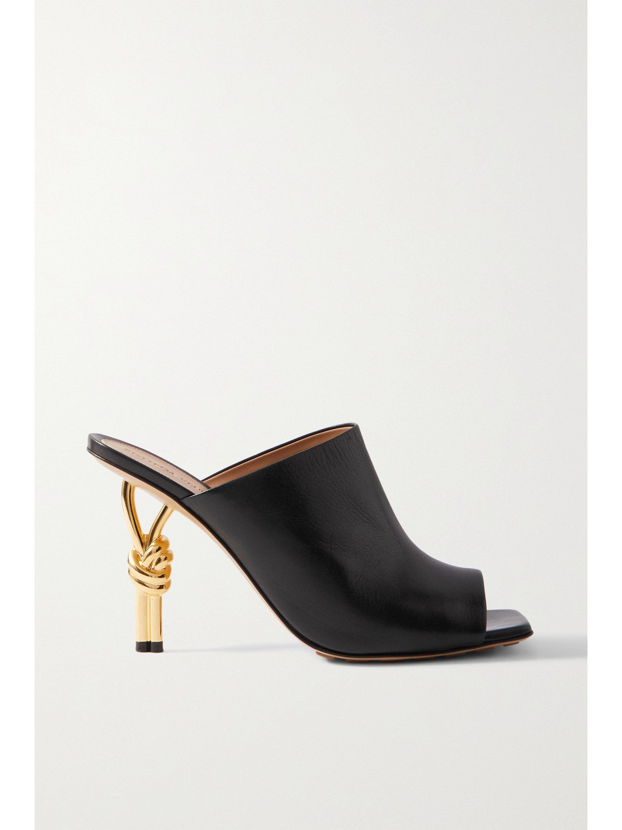 Bottega Veneta Black Open Toe Sandals In Black