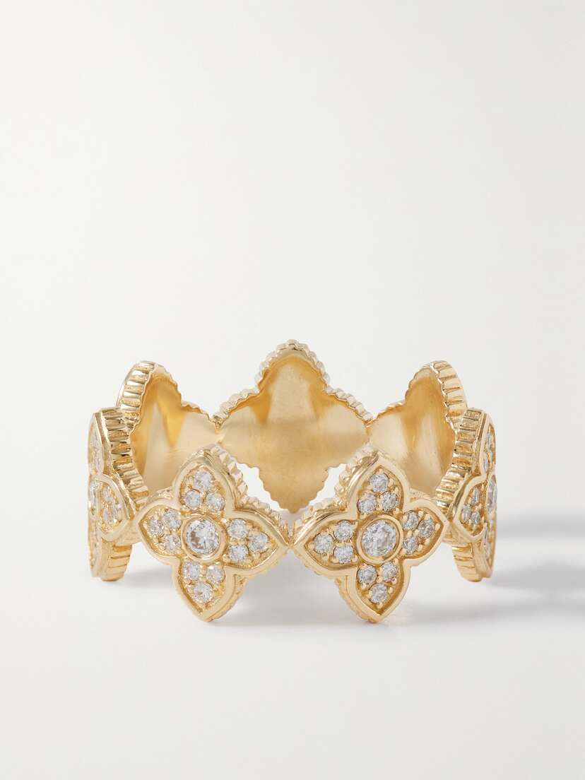 Sydney Evan Moroccan Eternity 14-karat Diamond Ring