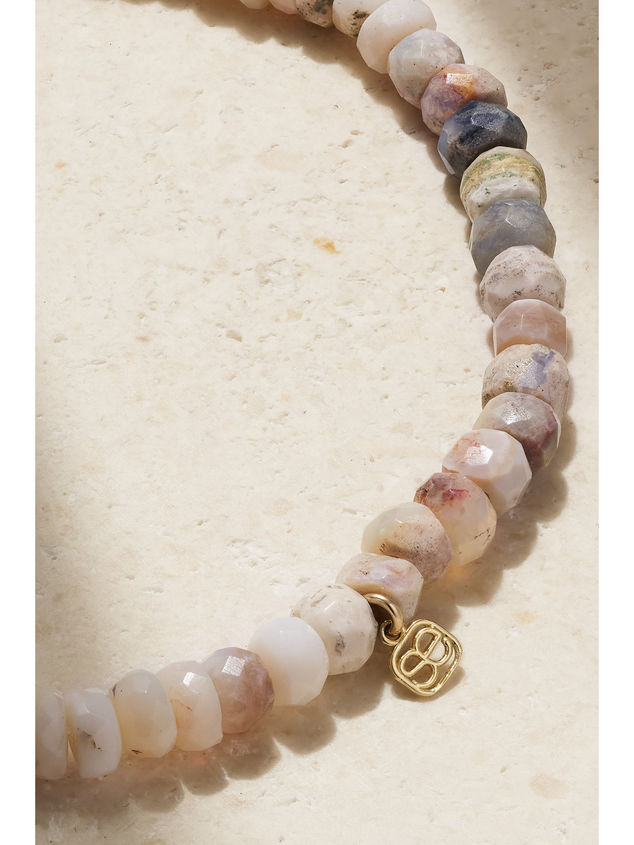 Sydney Evan Luck Cluster 14-karat Gold, Opal And Diamond Bracelet In Gold