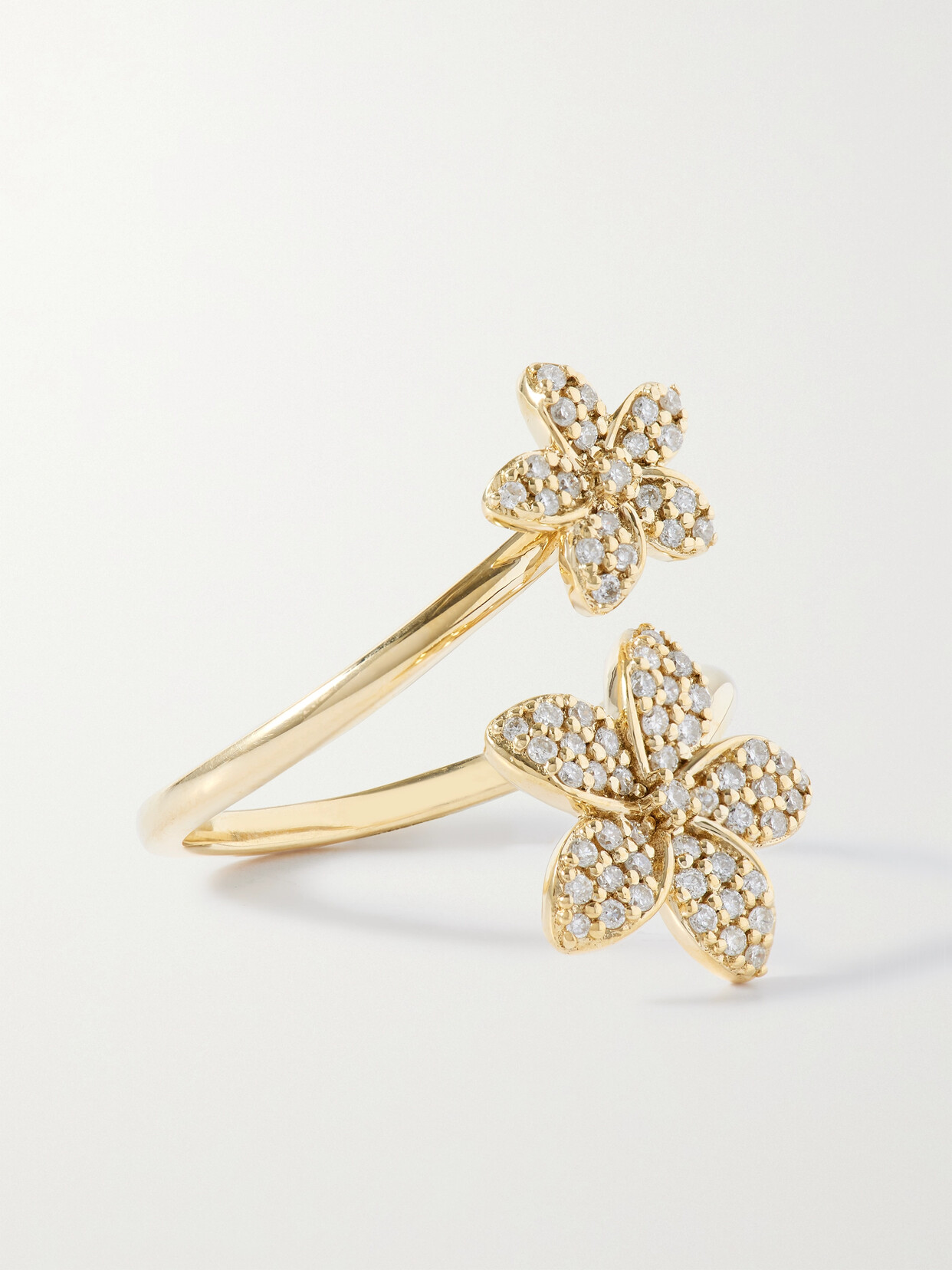 Sydney Evan Plumeria 14-karat Gold Diamond Ring