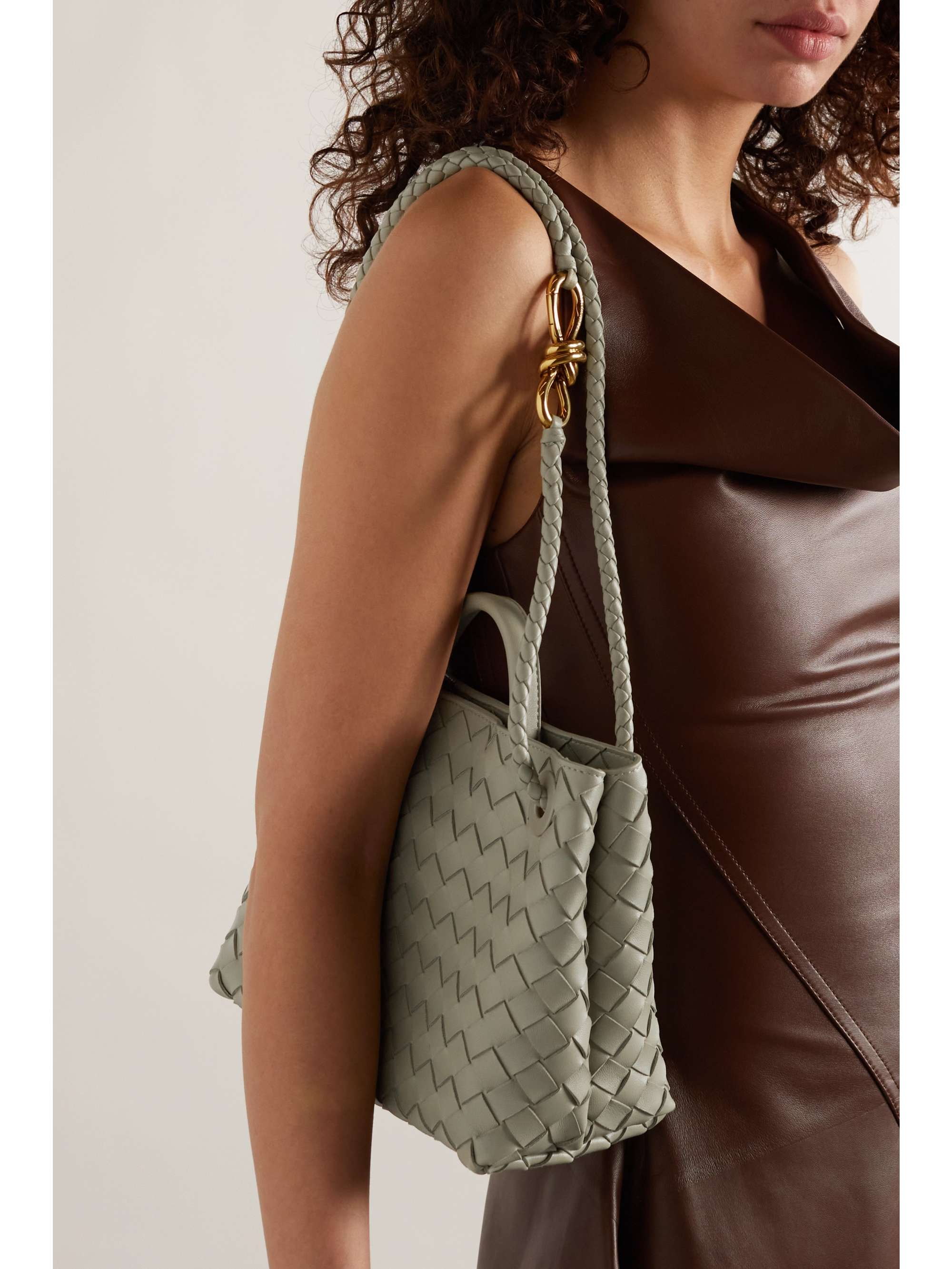 Bottega Veneta Small Andiamo Intrecciato Leather Shoulder Bag