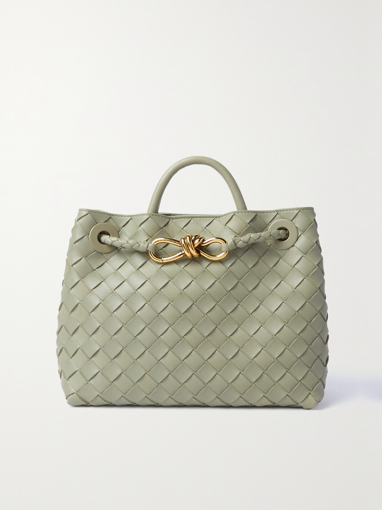 BOTTEGA VENETA ANDIAMO SMALL INTRECCIATO LEATHER TOTE