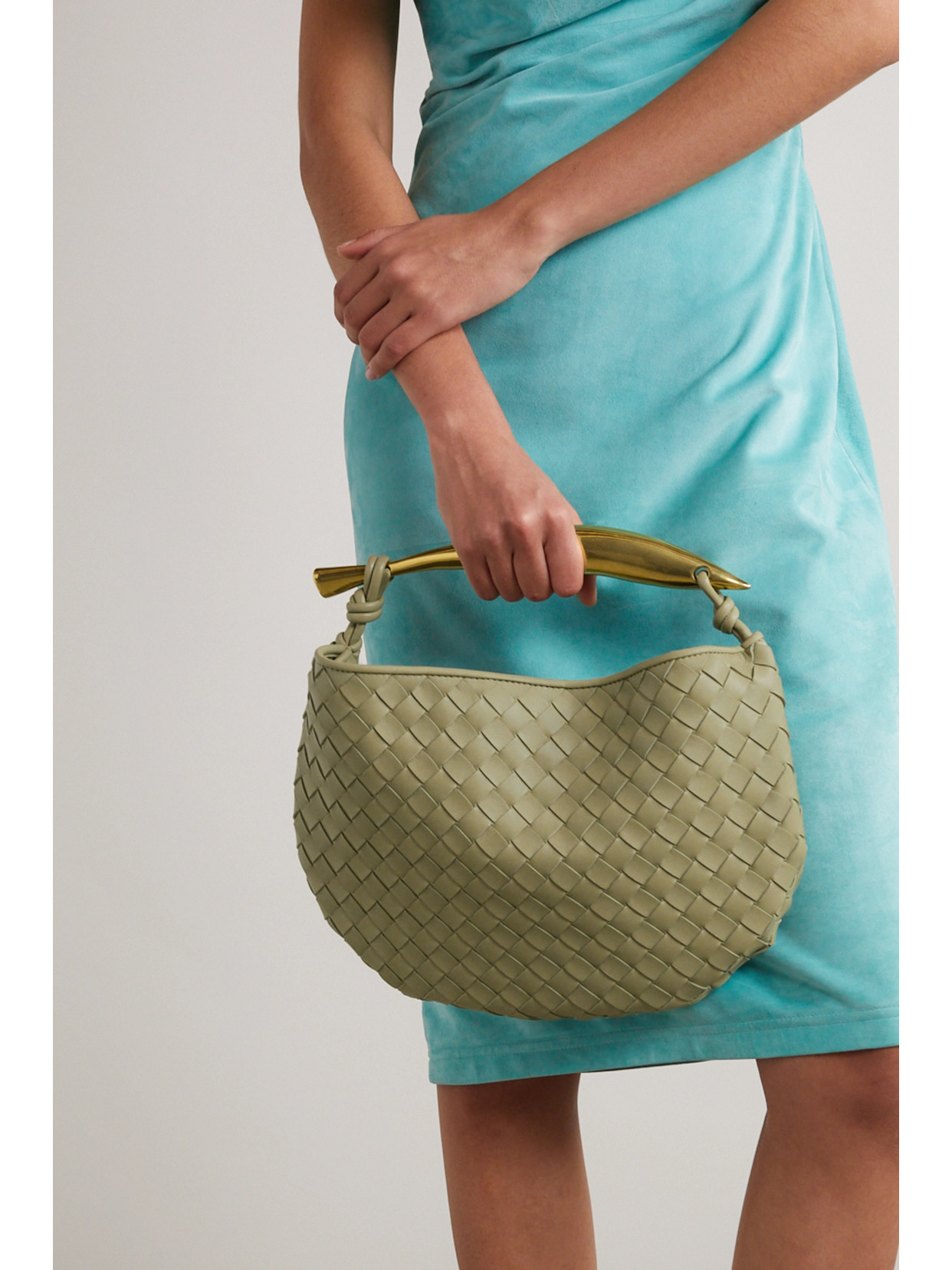 Sardine Small Intrecciato Leather Tote