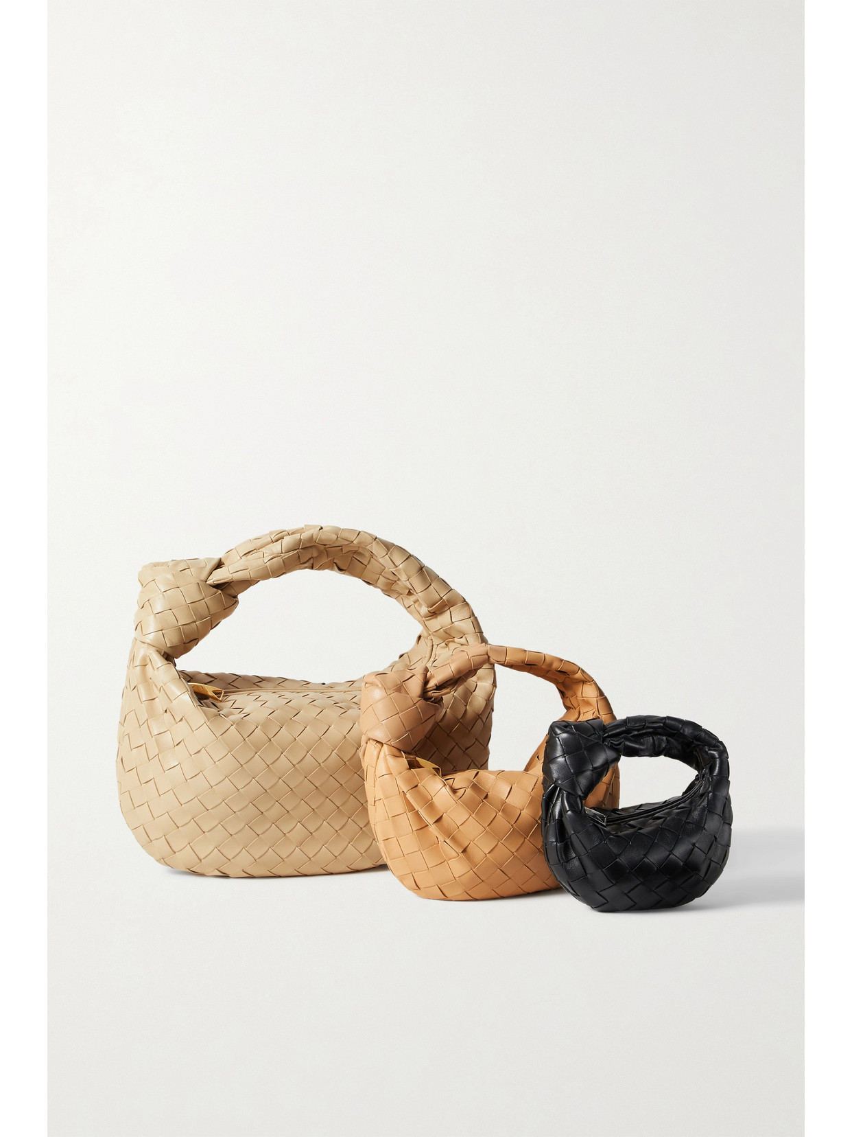 Jodie Teen Intrecciato Mirrored-Leather Tote