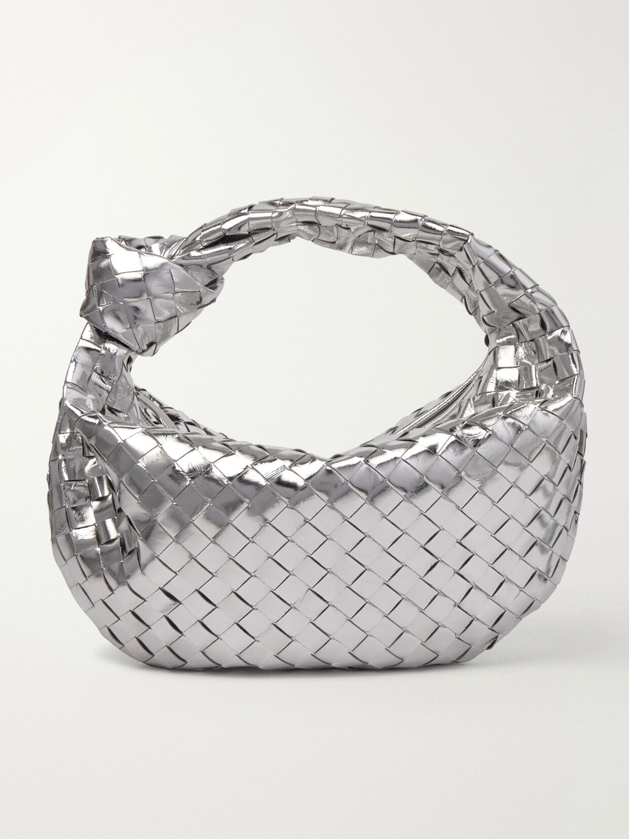 Jodie Teen Intrecciato mirrored-leather tote