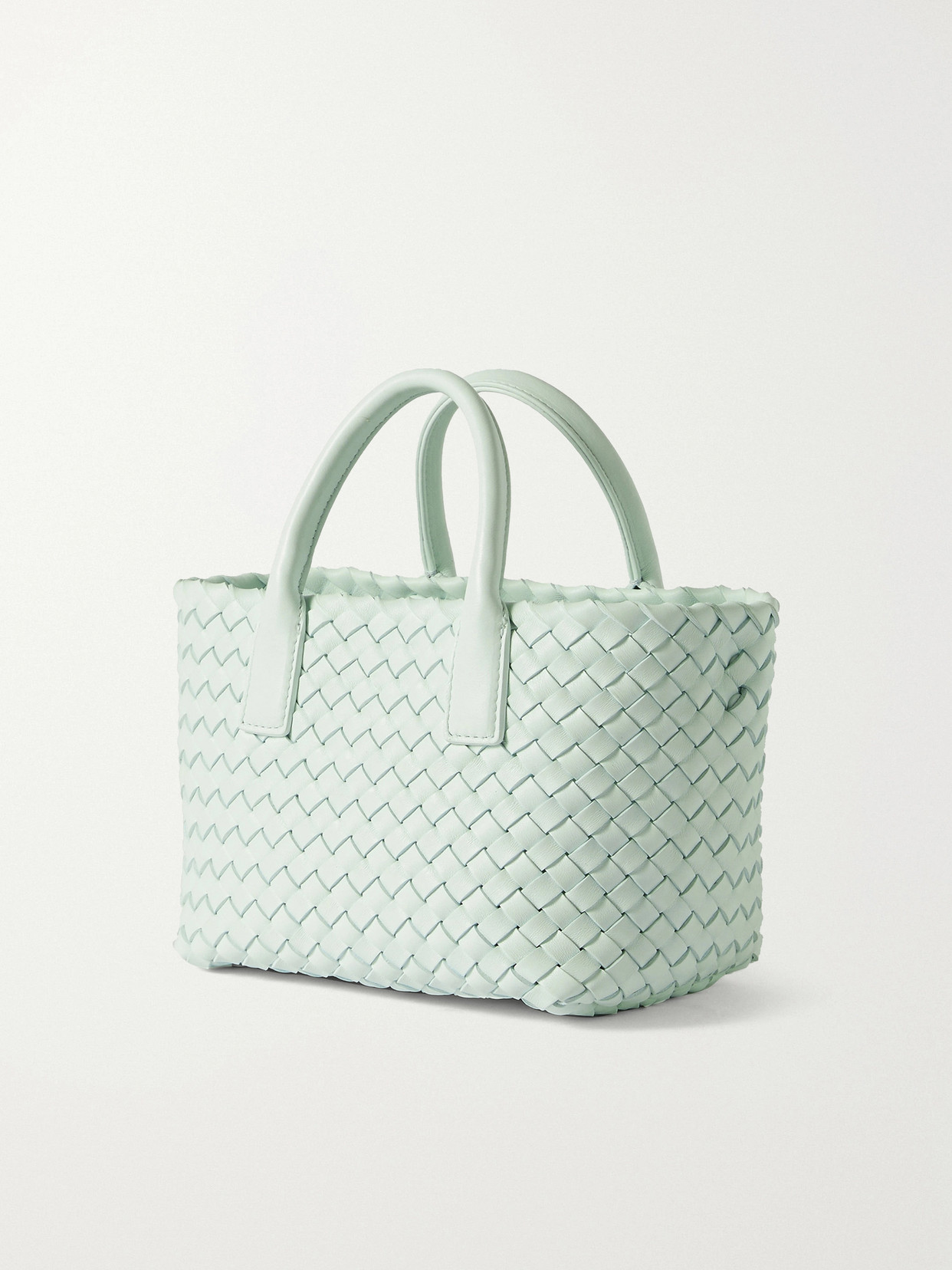 Cabat Mini Intrecciato Leather Tote