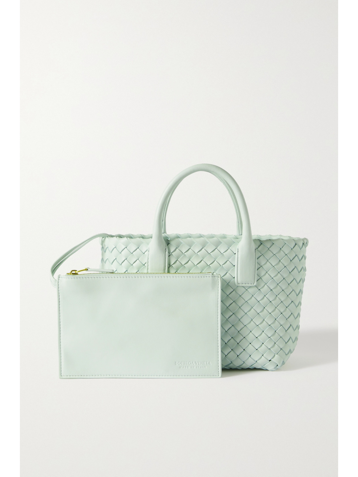 Cabat Mini Intrecciato Leather Tote