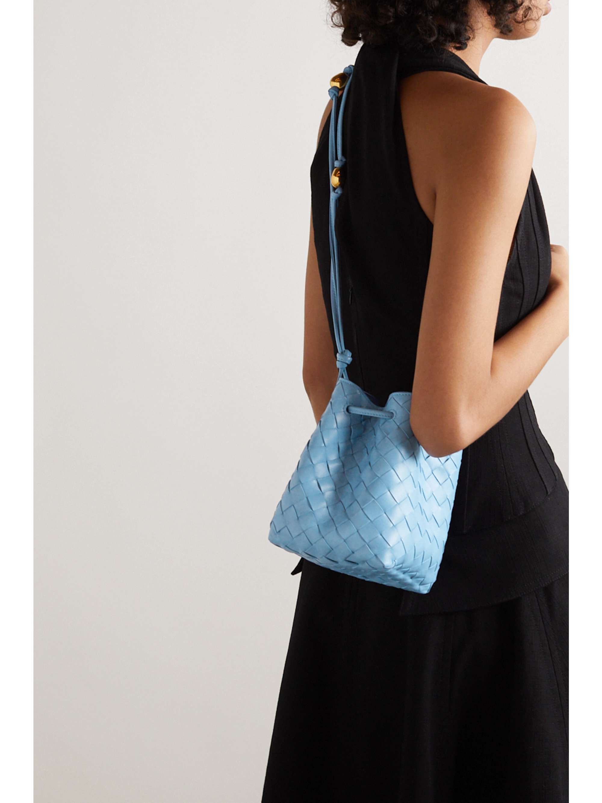 BOTTEGA VENETA Small embellished intrecciato leather bucket bag