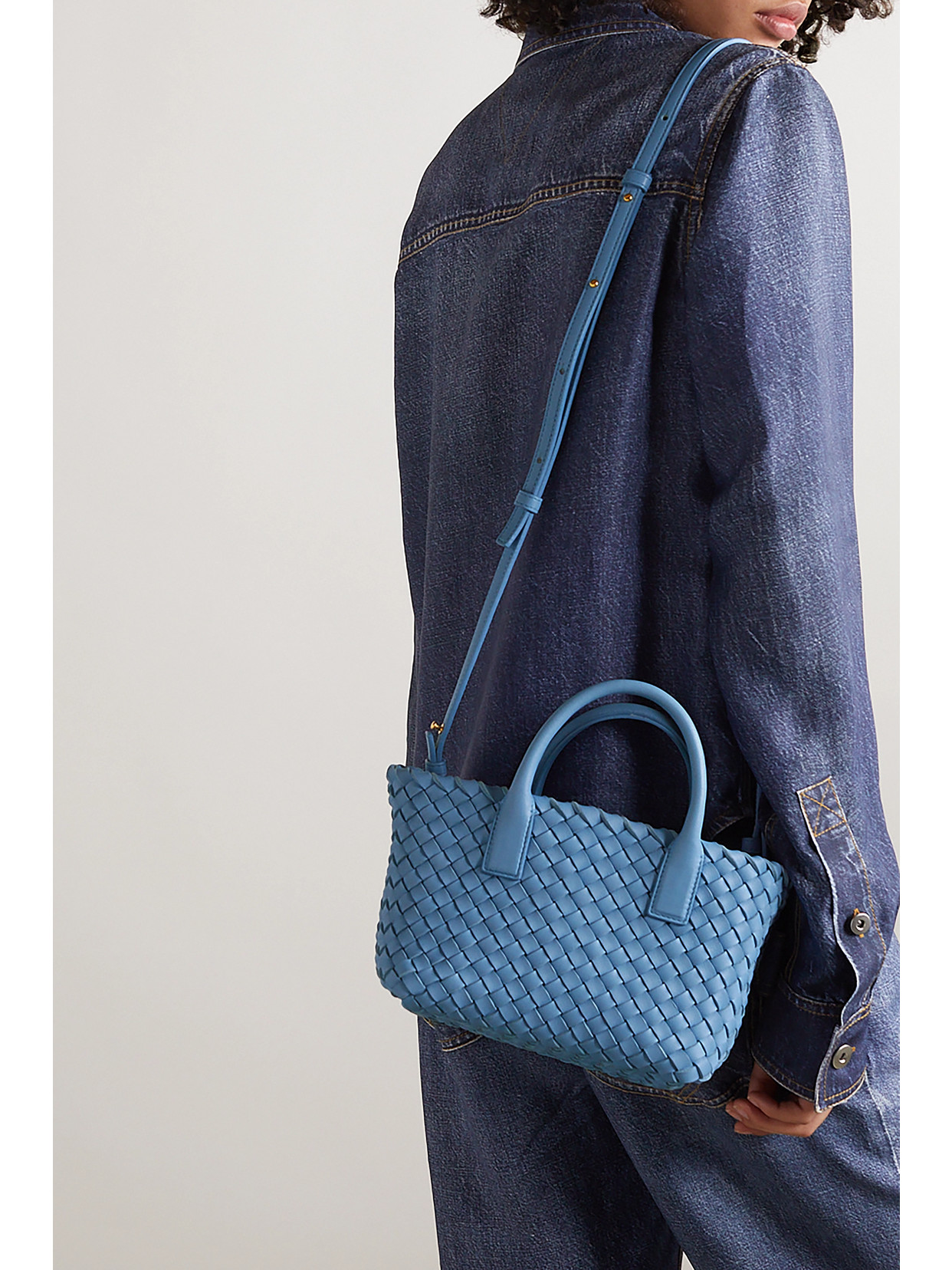 Cabat Mini Intrecciato Leather Tote