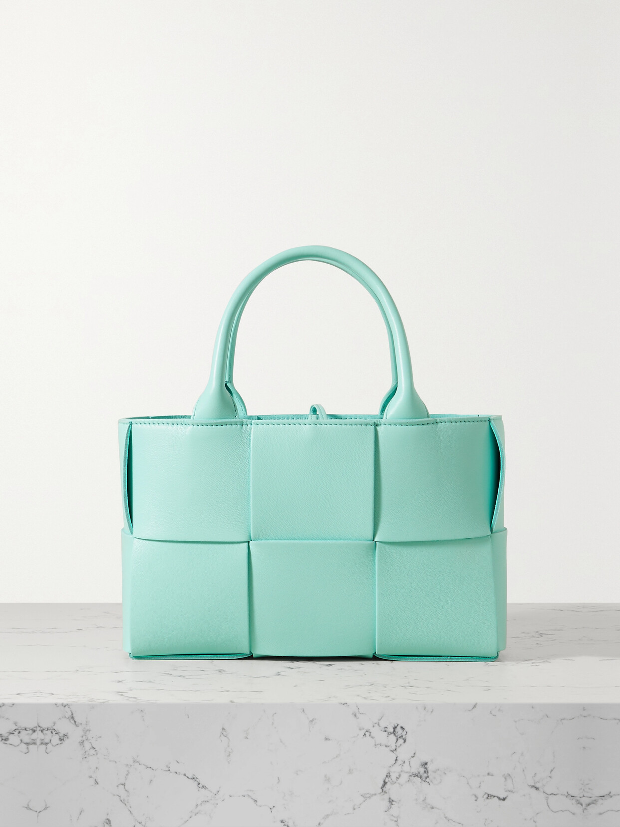 Bottega Veneta - Arco Mini Intrecciato Leather Tote - Green