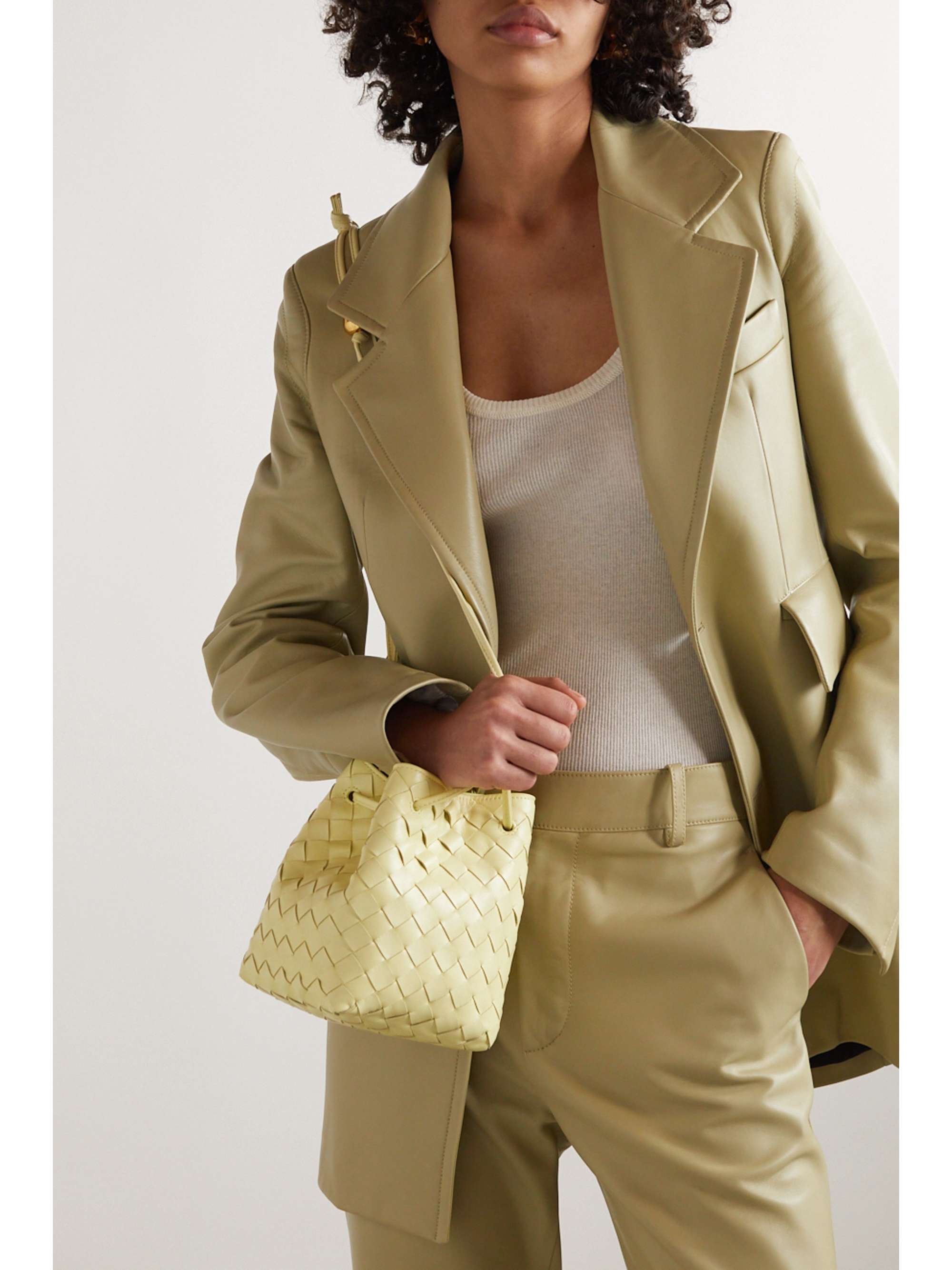 BOTTEGA VENETA Small embellished intrecciato leather bucket bag