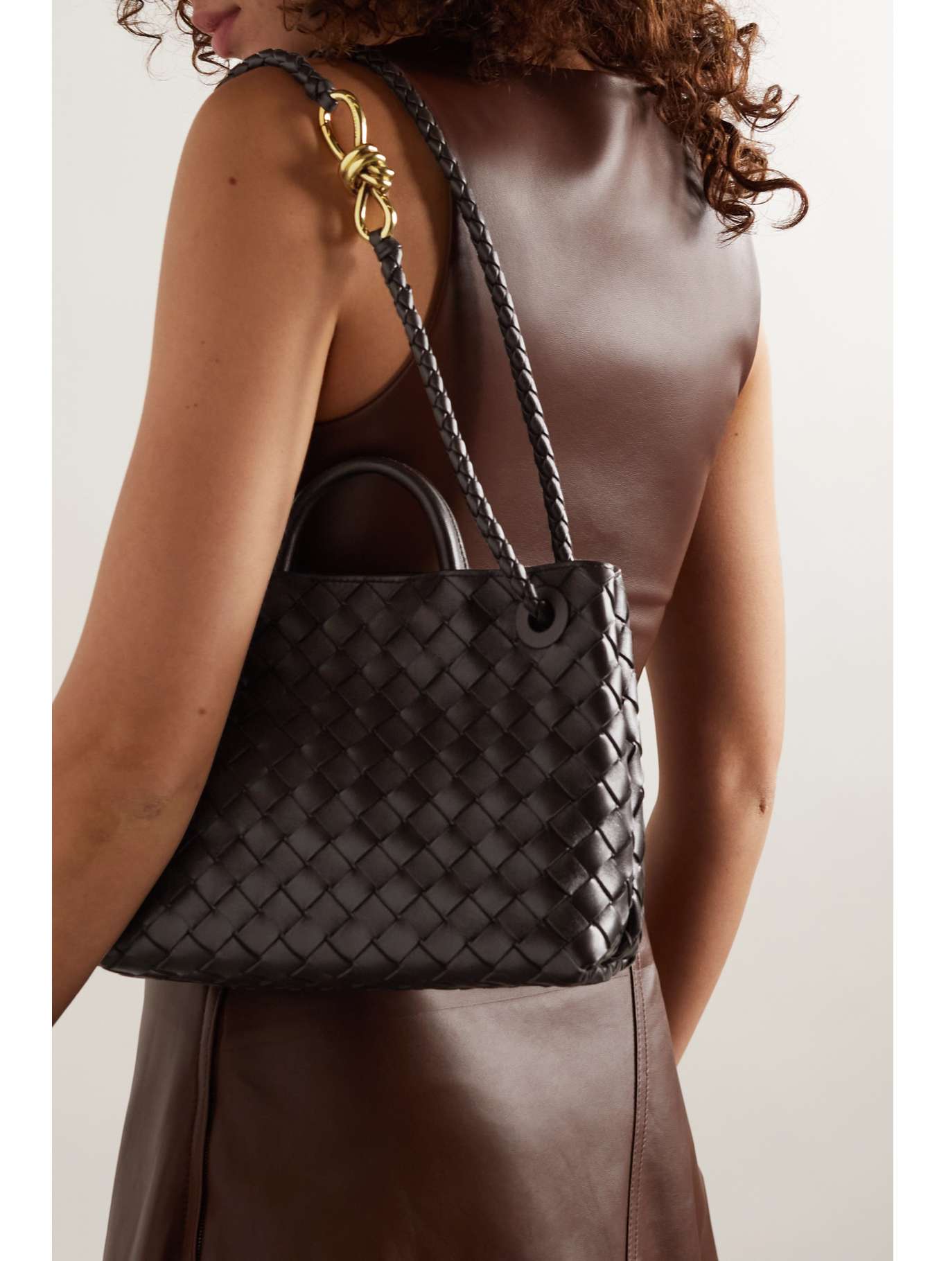 BOTTEGA Andiamo small intrecciato leather tote NETAPORTER