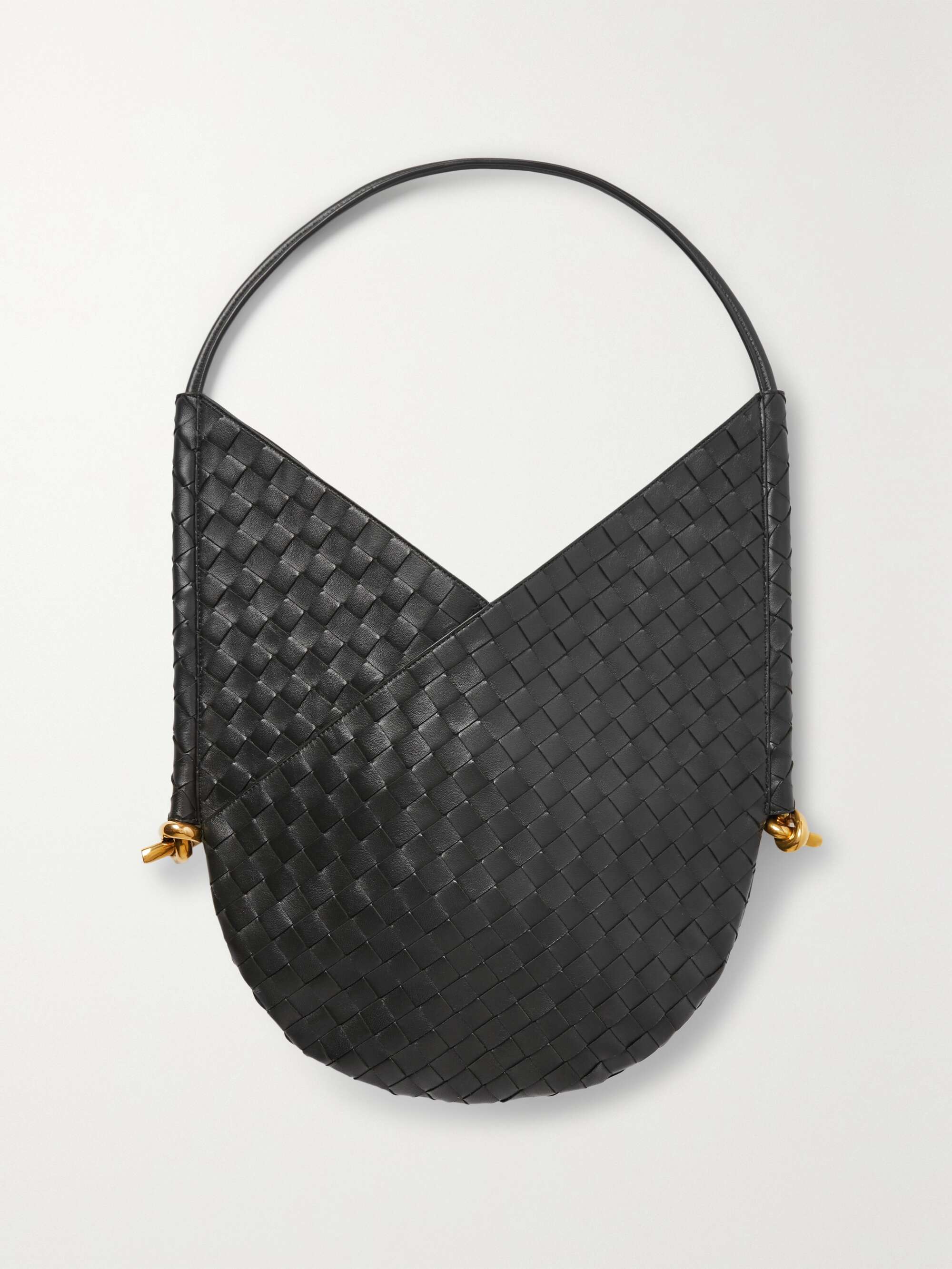 BOTTEGA VENETA Intrecciato embellished leather shoulder bag | NET-A-PORTER