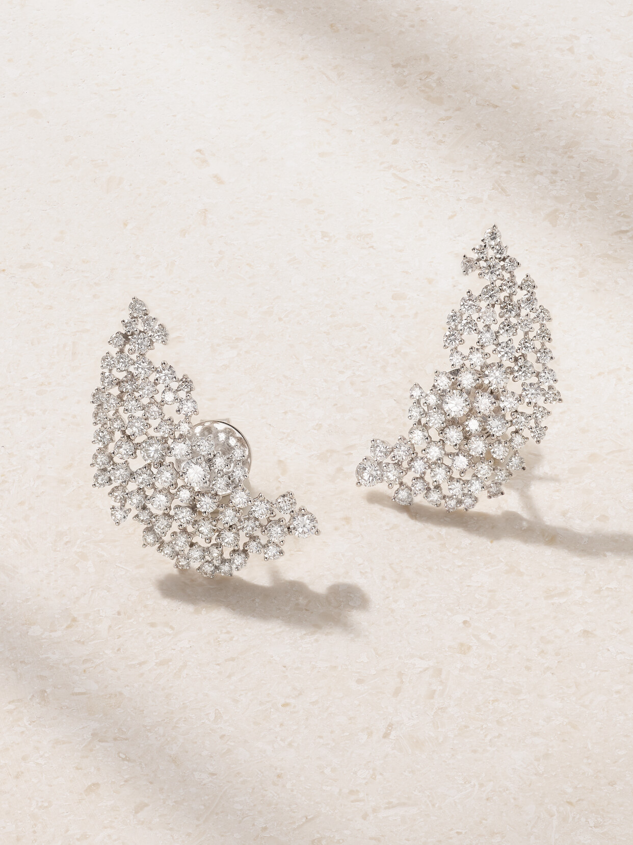 Ananya Scatter 18-karat White Gold Diamond Earrings