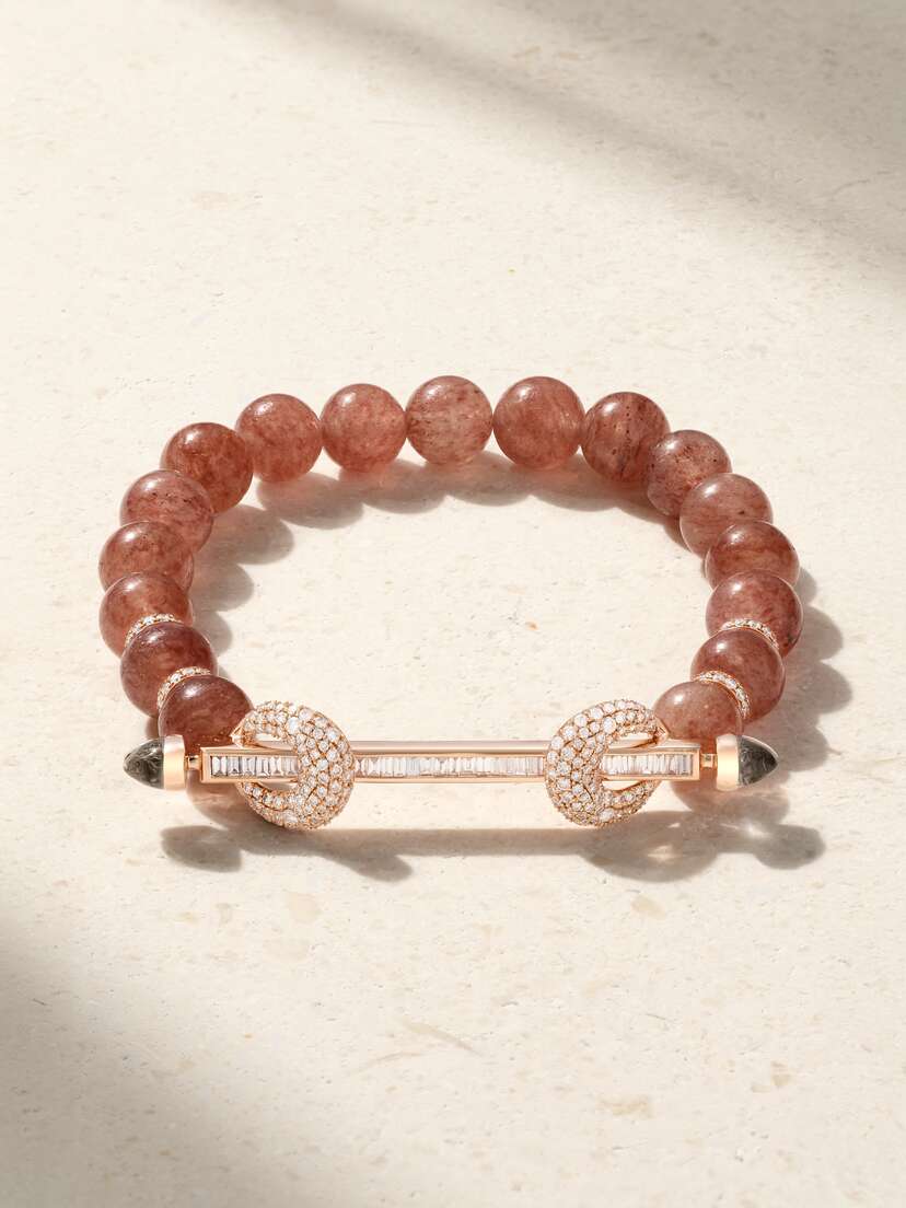 Ananya Chakra 18-karat Rose Gold Multi-stone Bracelet