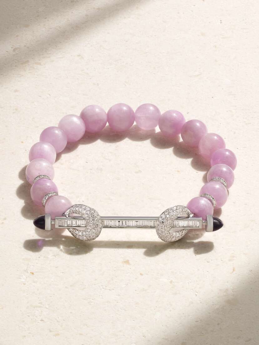 Ananya Chakra 18-karat White Gold Multi-stone Bracelet