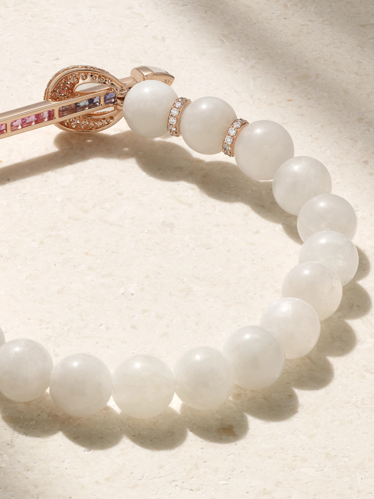 Ananya Chakra 18-karat Rose Gold Multi-stone Bracelet In Gold