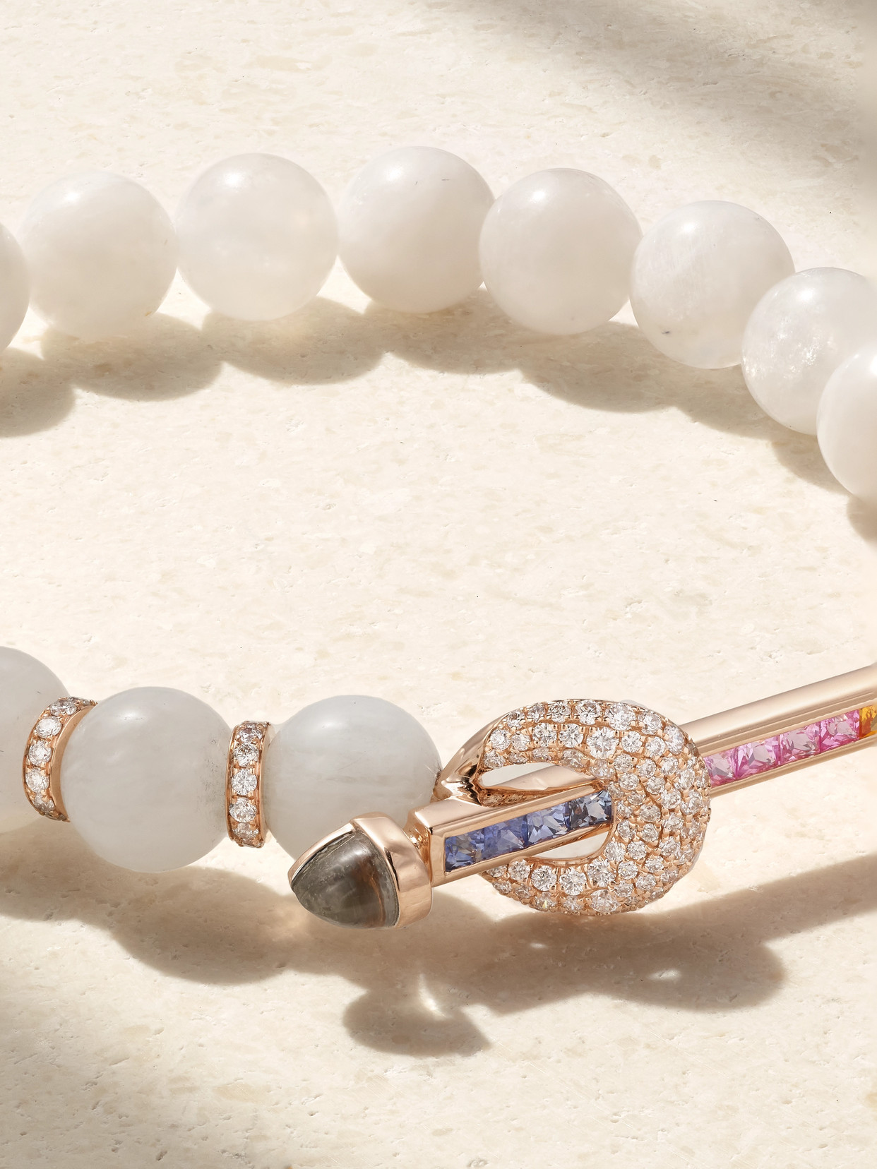 Ananya Chakra 18-karat Rose Gold Multi-stone Bracelet In Gold