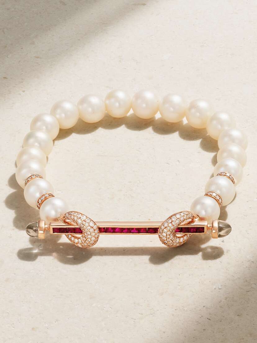 Ananya Chakra 18-karat Rose Gold Multi-stone Bracelet