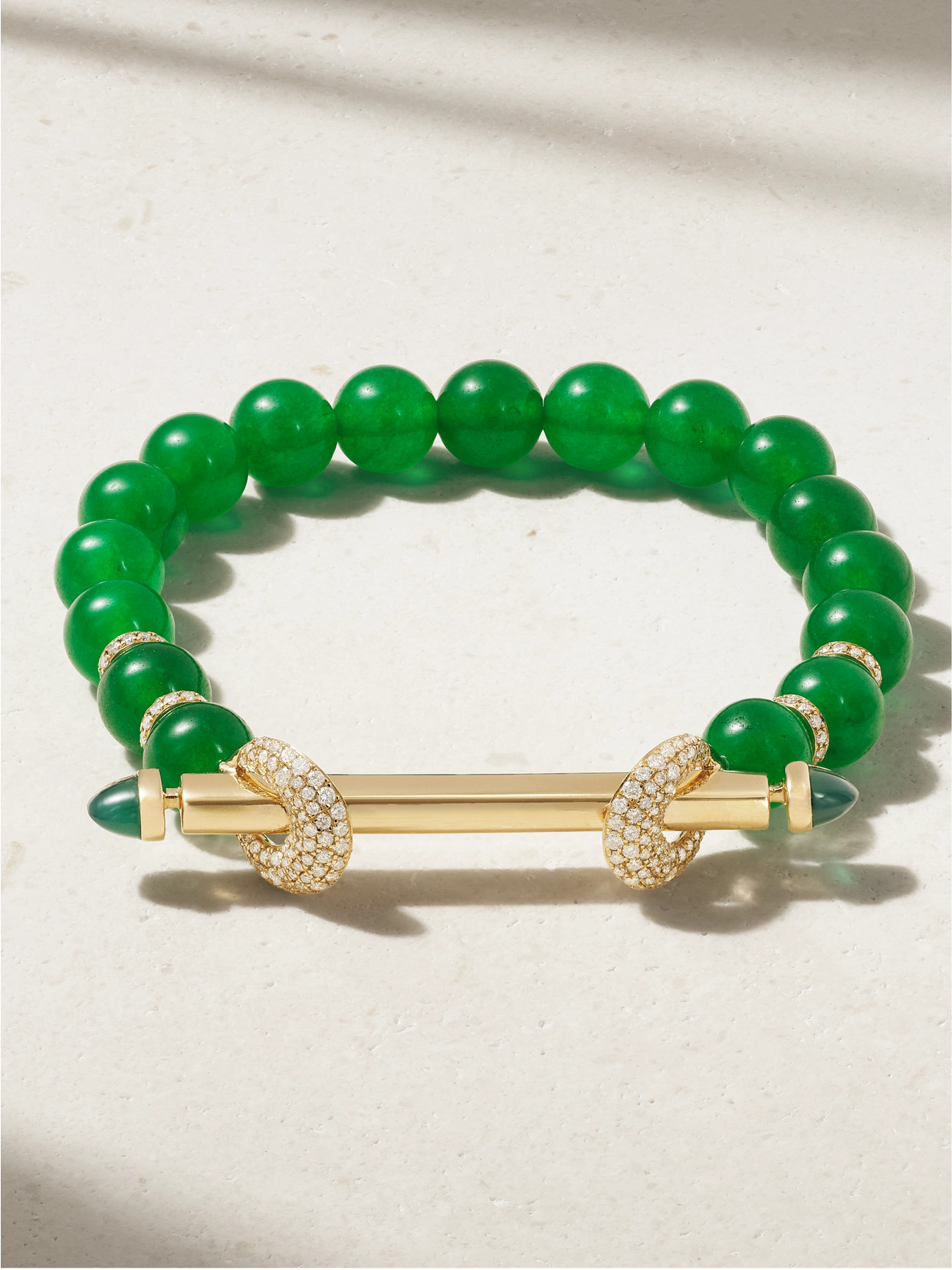 Ananya Chakra 18-karat Gold Multi-stone Bracelet - 17