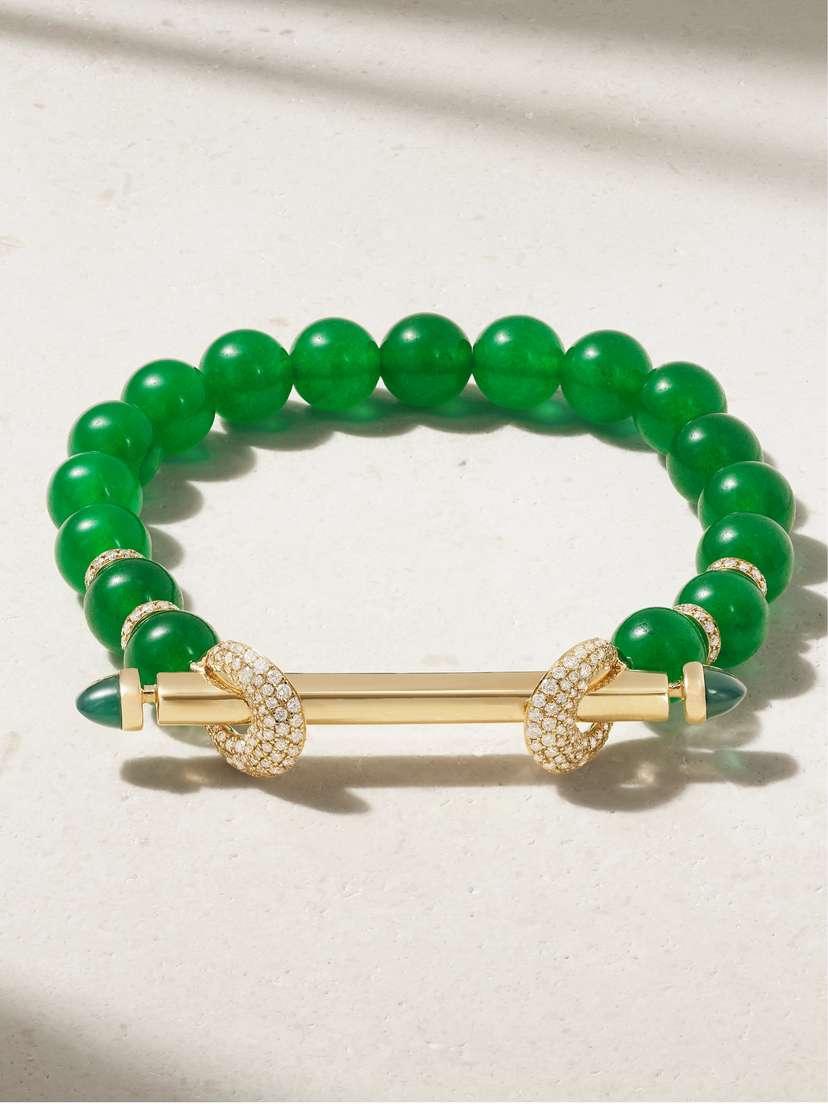 Ananya Chakra 18-karat Gold Multi-stone Bracelet