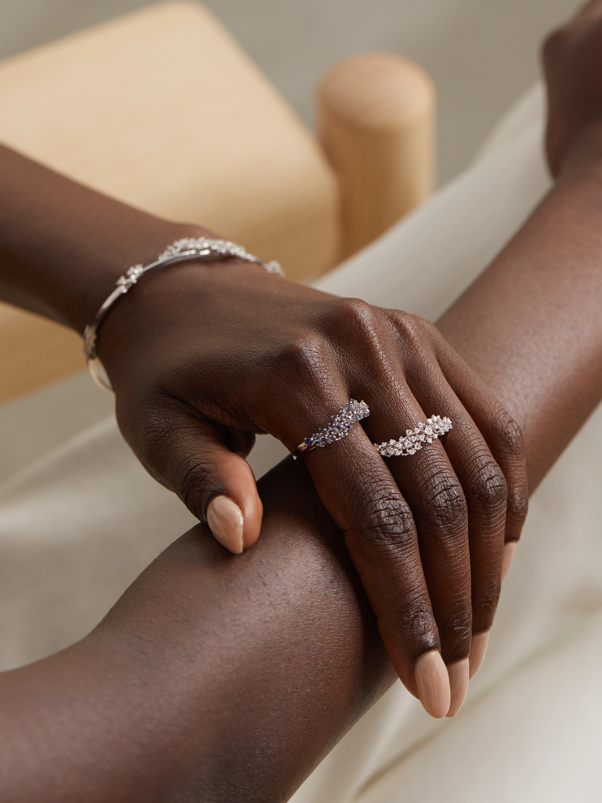 Ananya Scatter 18-karat White Gold Diamond Ring In Gold