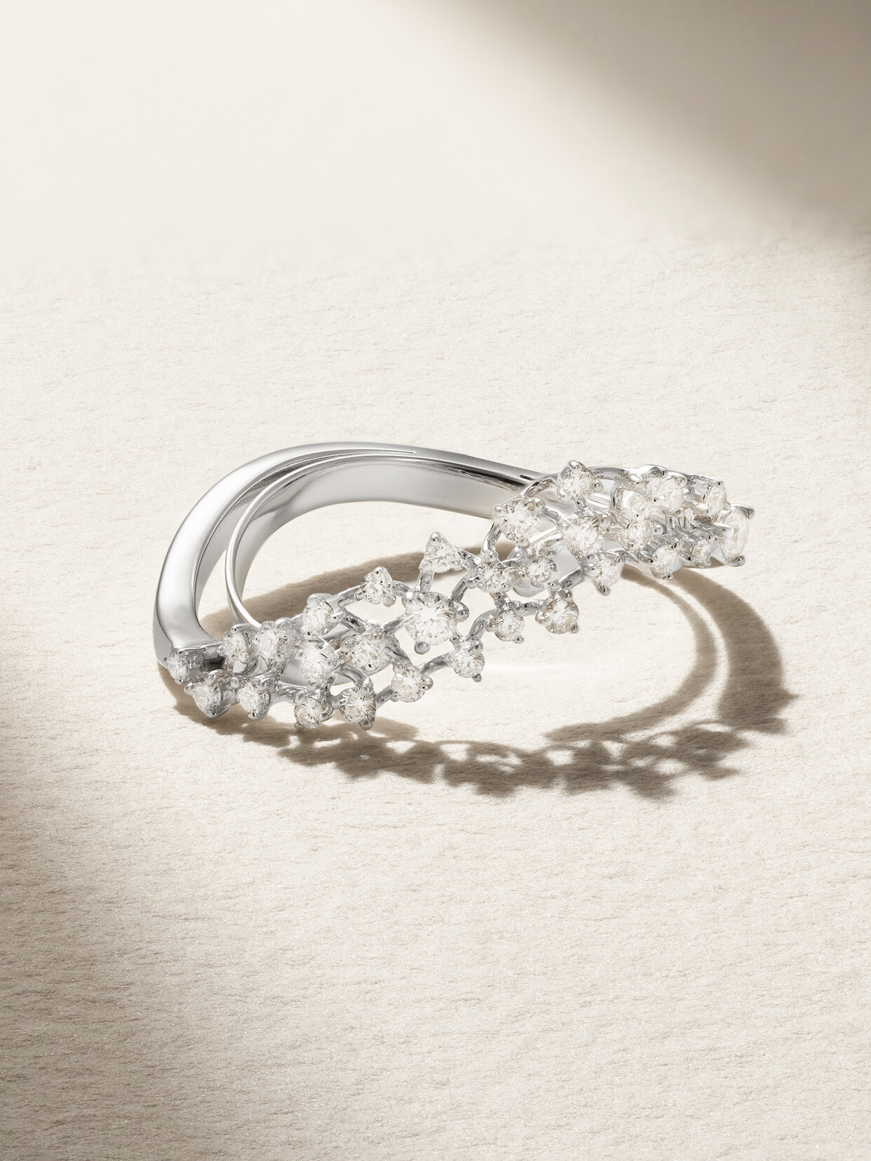 Ananya Scatter 18-karat White Gold Diamond Ring