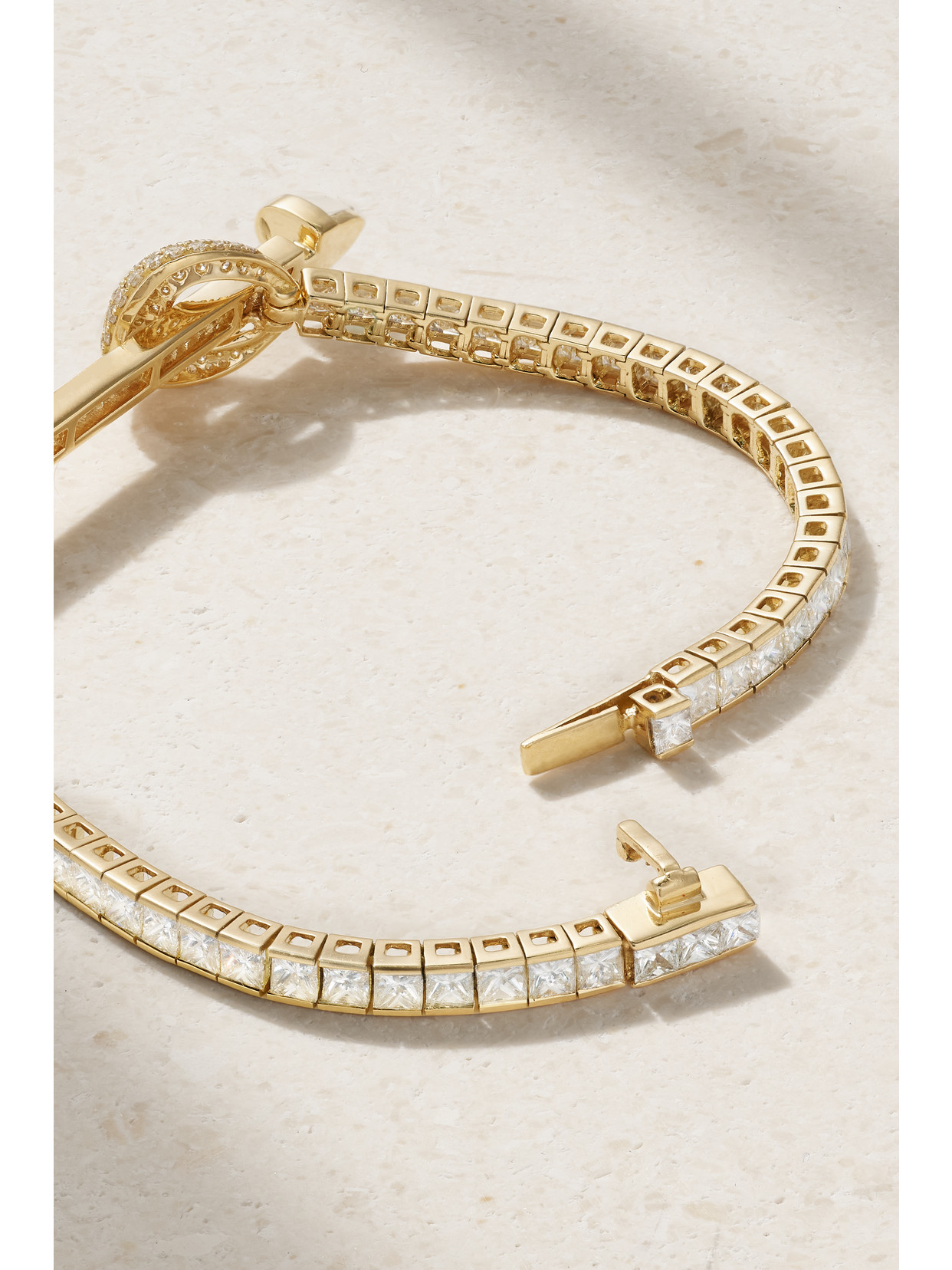 Ananya Chakra 18-karat Gold, Diamond And Quartz Tennis Bracelet In Gold