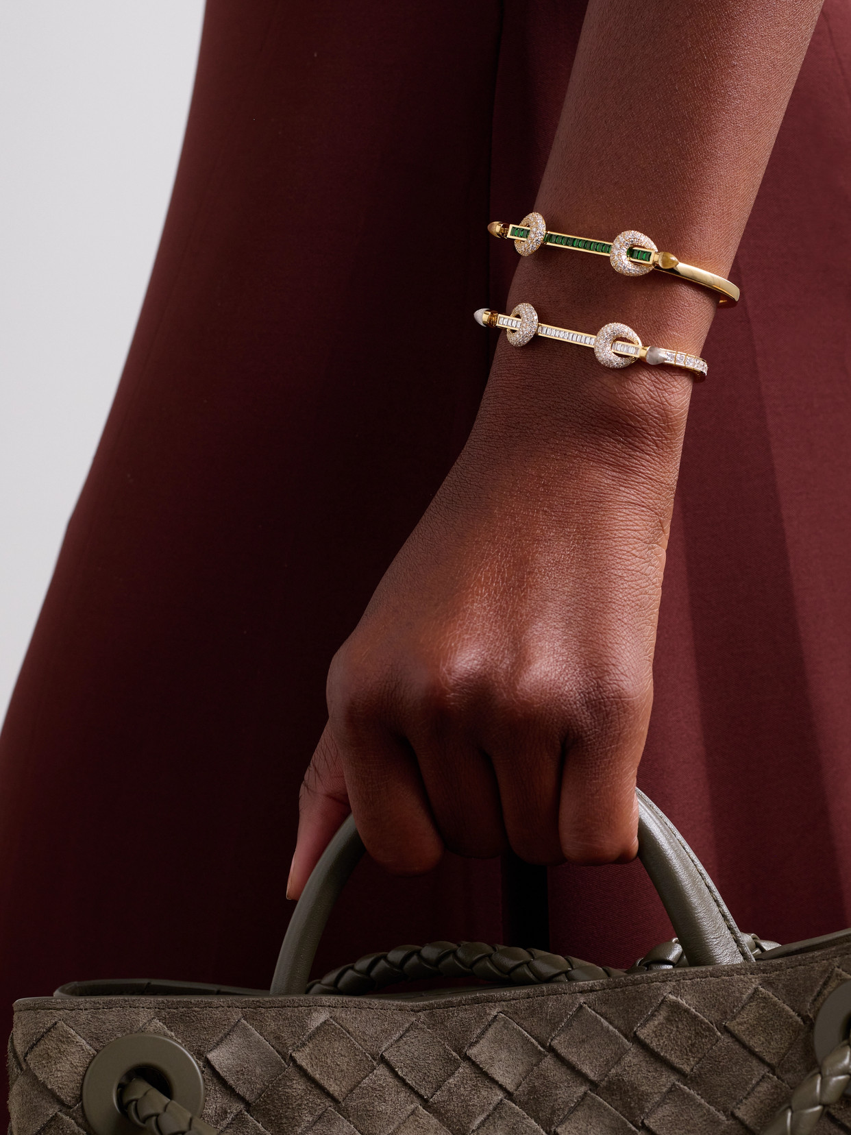 Ananya Chakra 18-karat Gold, Diamond And Quartz Tennis Bracelet In Gold