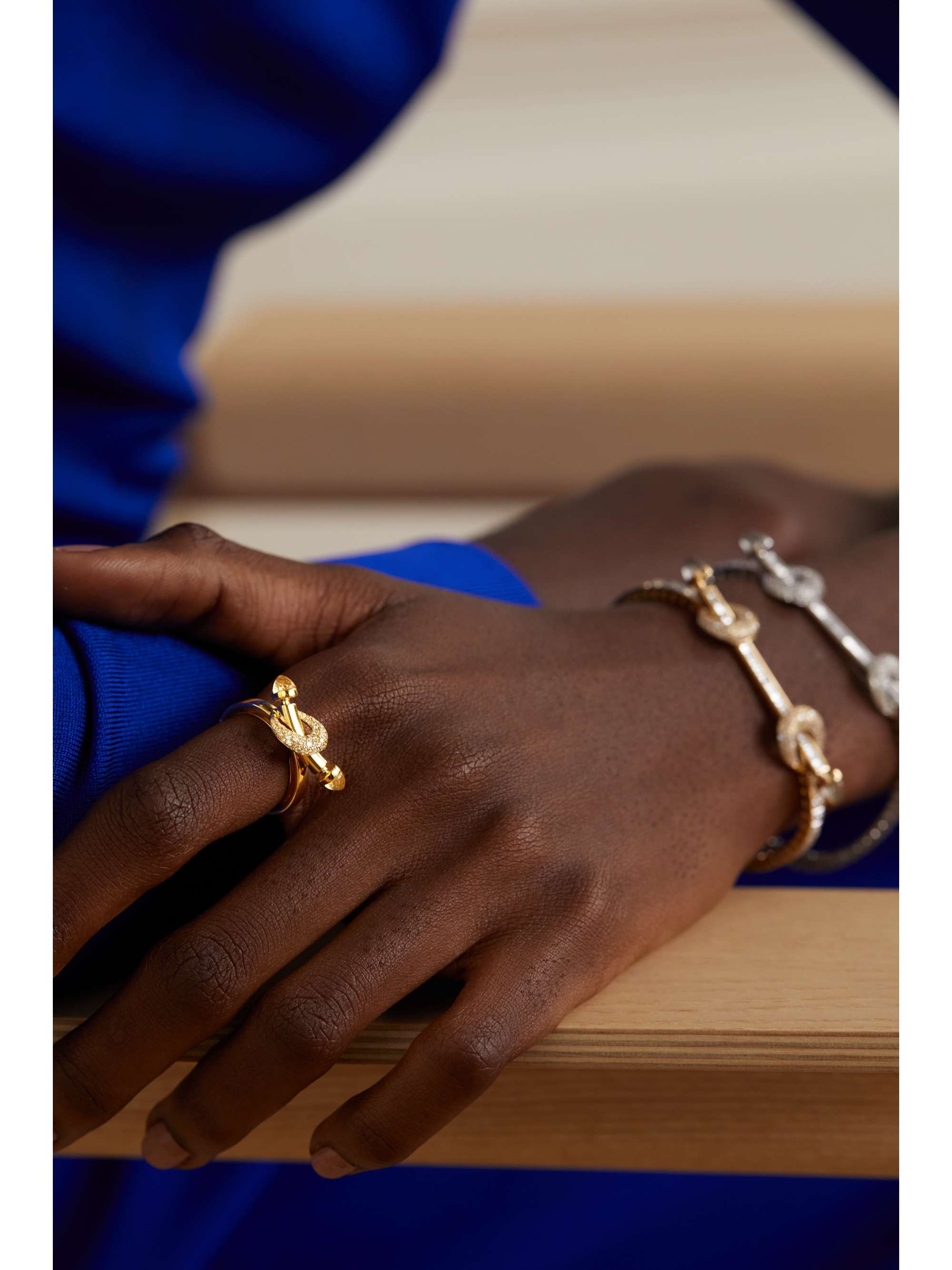 ANANYA Chakra 18-karat gold, quartz and diamond ring