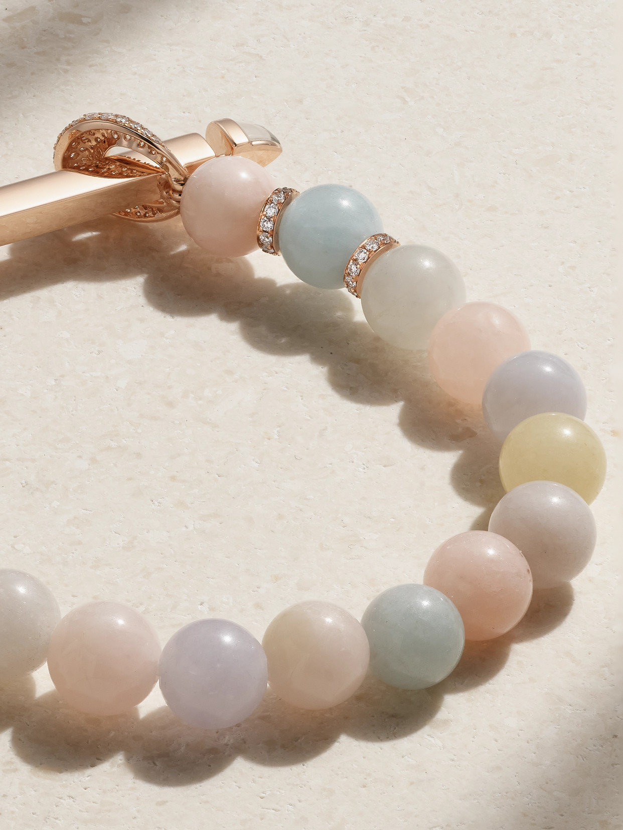 Ananya Chakra 18-karat Rose Gold Multi-stone Bracelet In Gold