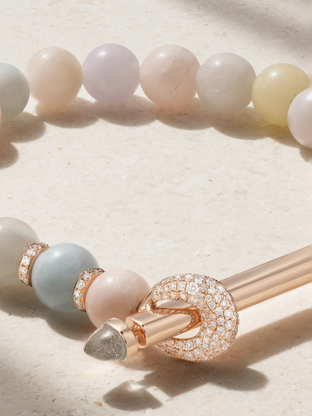 Ananya Chakra 18-karat Rose Gold Multi-stone Bracelet In Gold