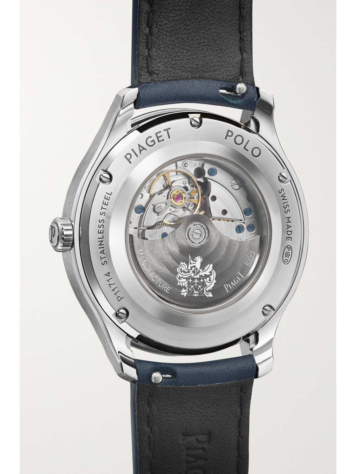 Piaget Polo Date Automatic 36mm Stainless Steel And Leather Watch In Silver