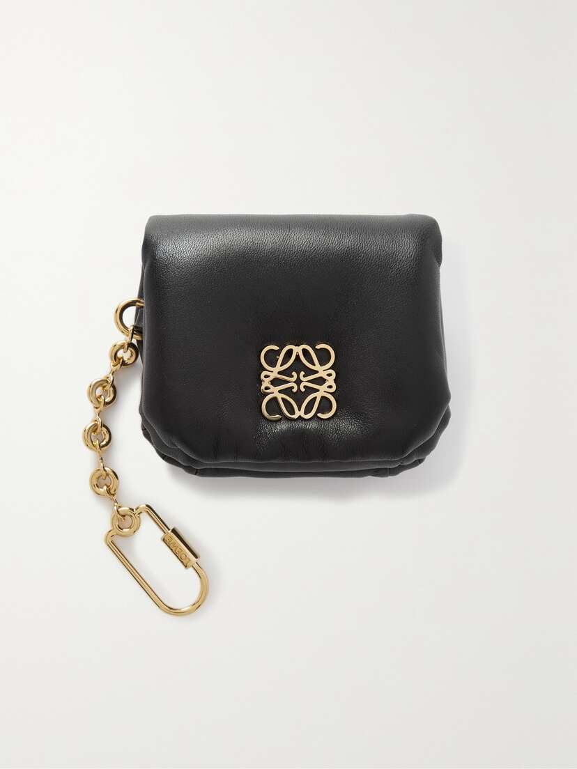 Loewe Puffer Goya Embellished Padded Leather Down Airpods Case