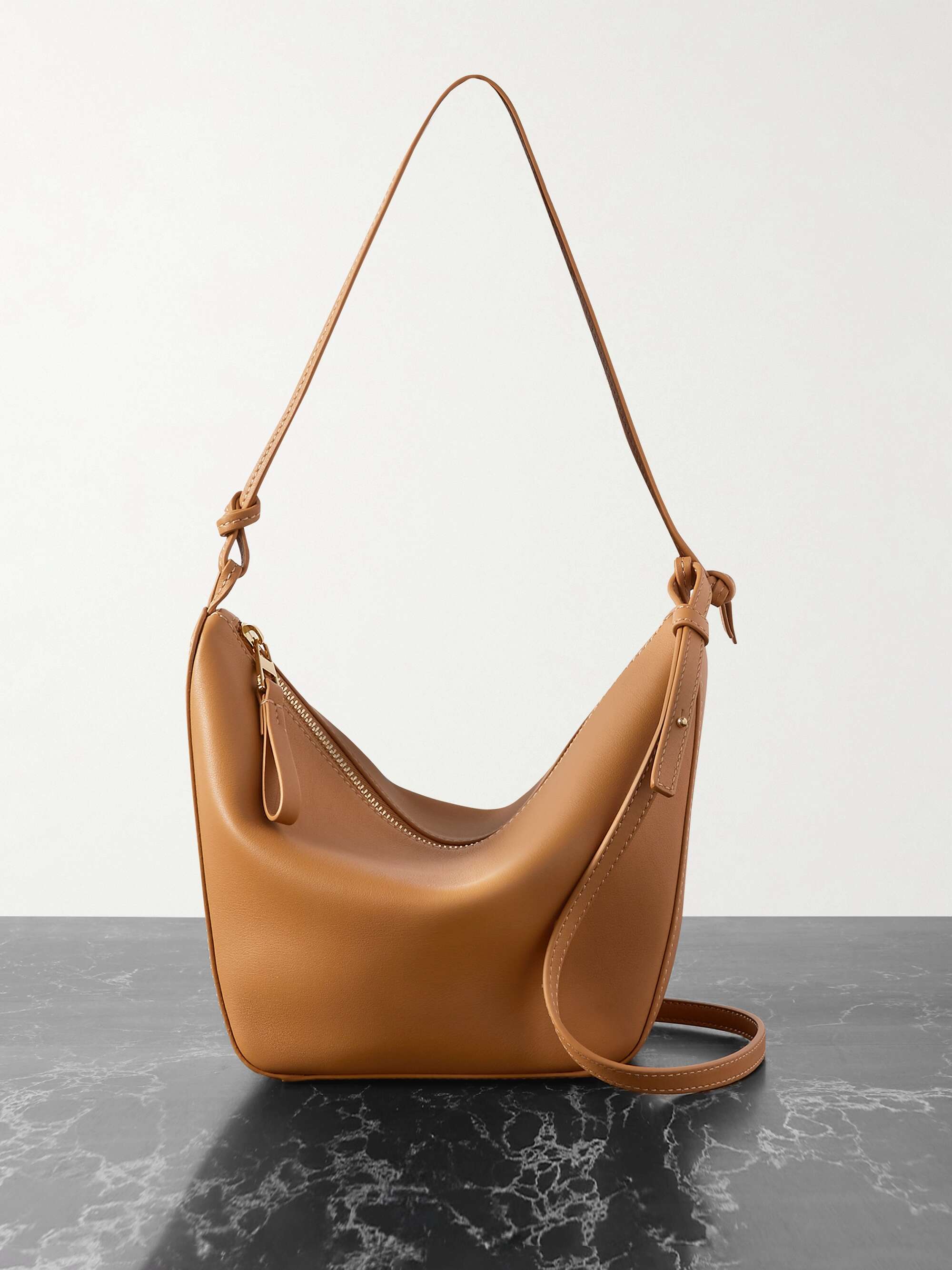 Loewe Hammock mini leather shoulder bag - Women - Tan Shoulder Bags