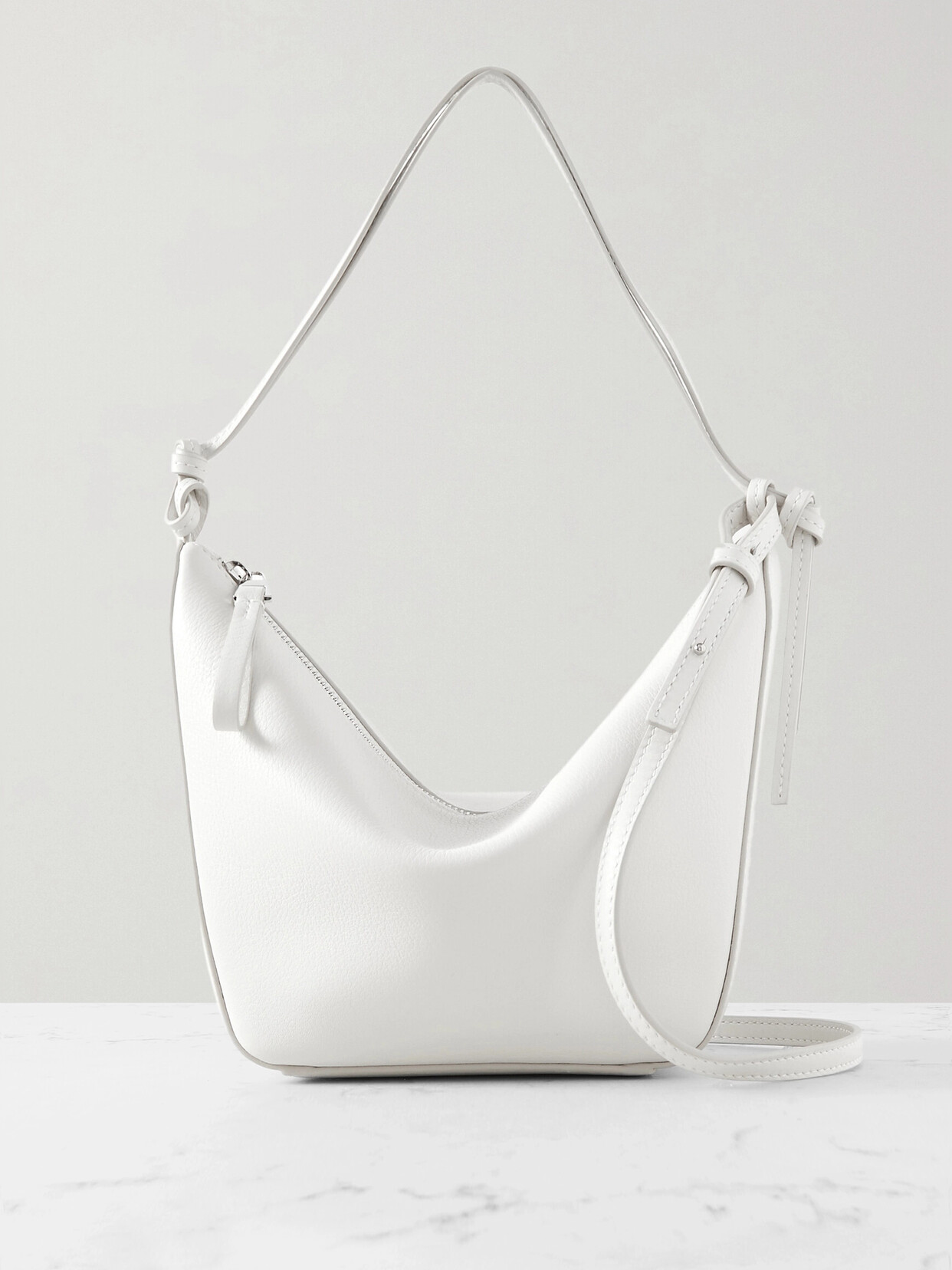 Loewe Hammock Mini Leather Shoulder Bag In White