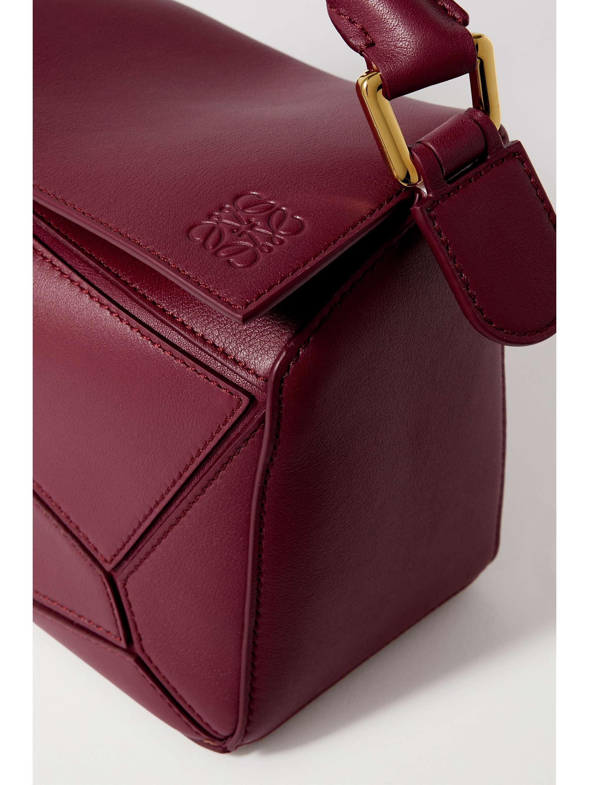 LOEWE Borsa a spalla piccola in pelle testurizzata Puzzle