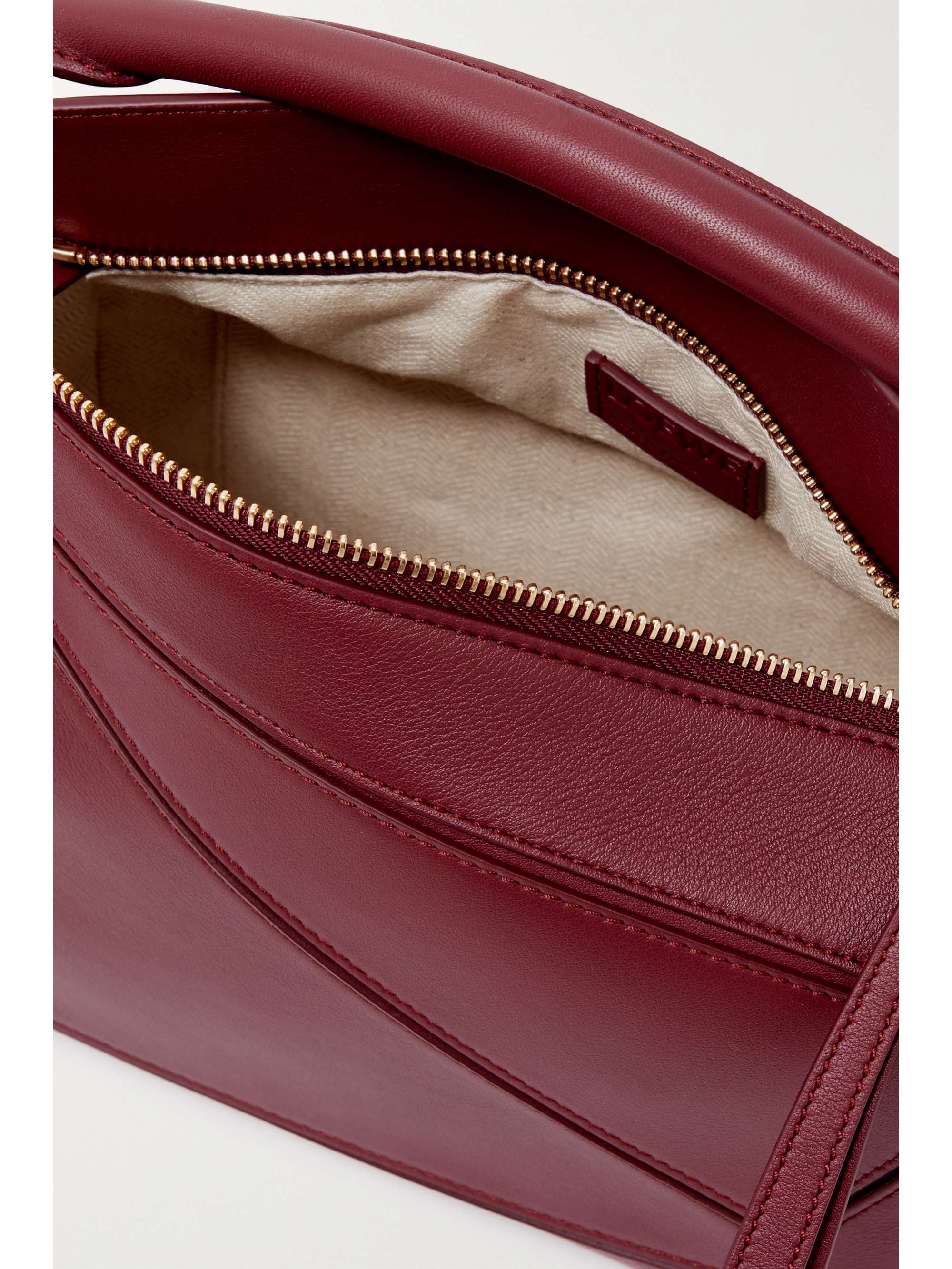 Puzzle Small Leather Shoulder Bags - White