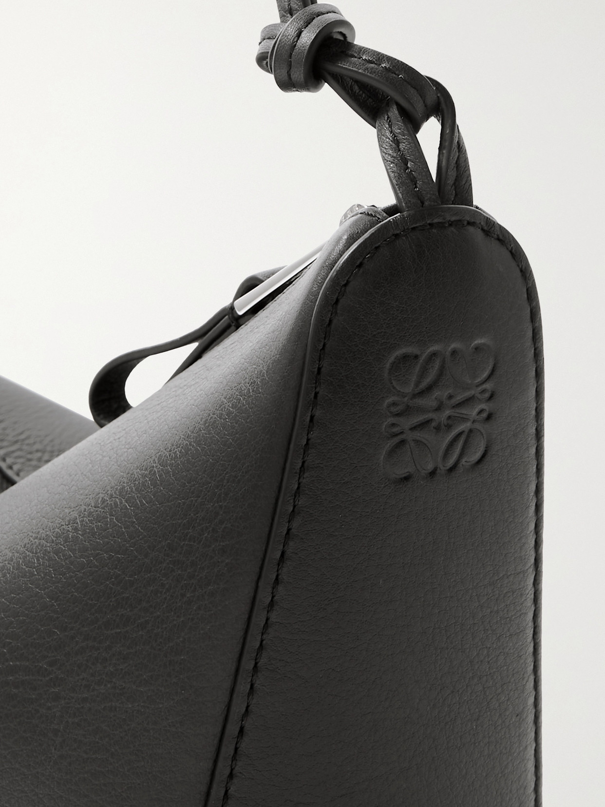 Loewe Mini Puzzle Leather Shoulder Bag In Black