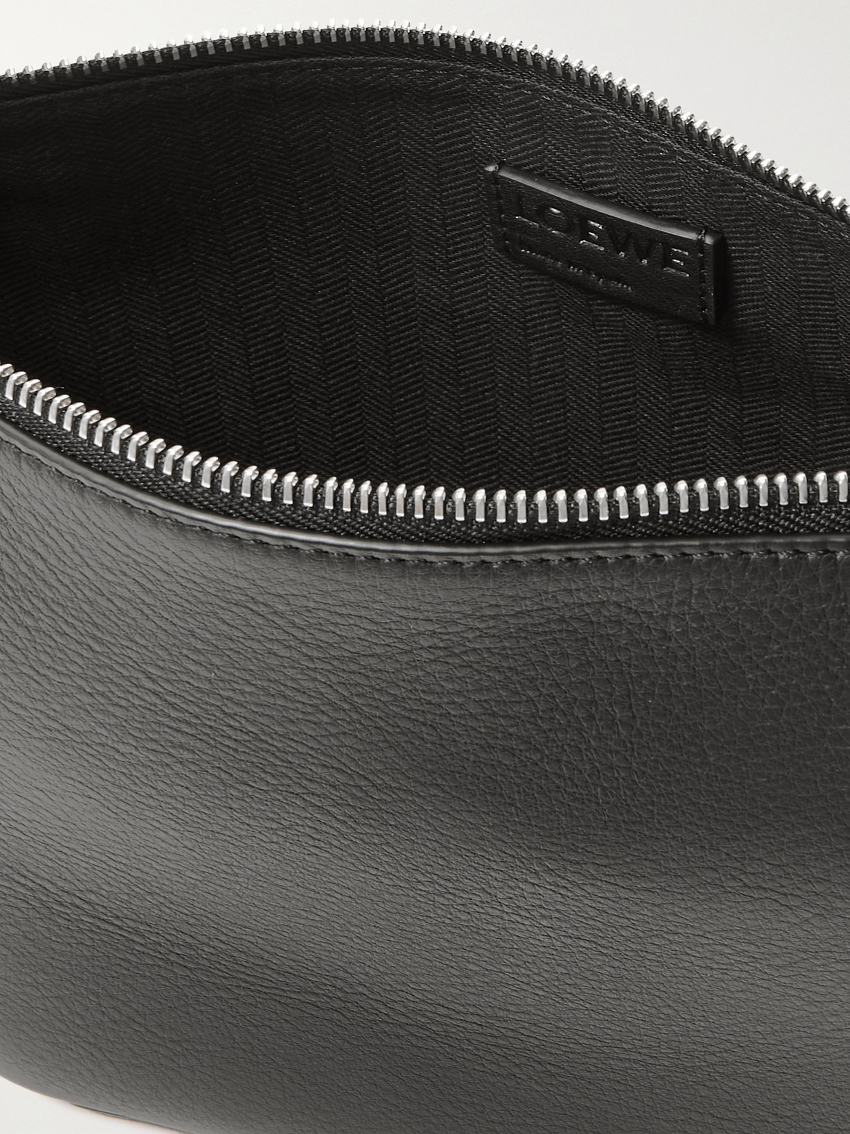 Loewe Mini Puzzle Leather Shoulder Bag In Black