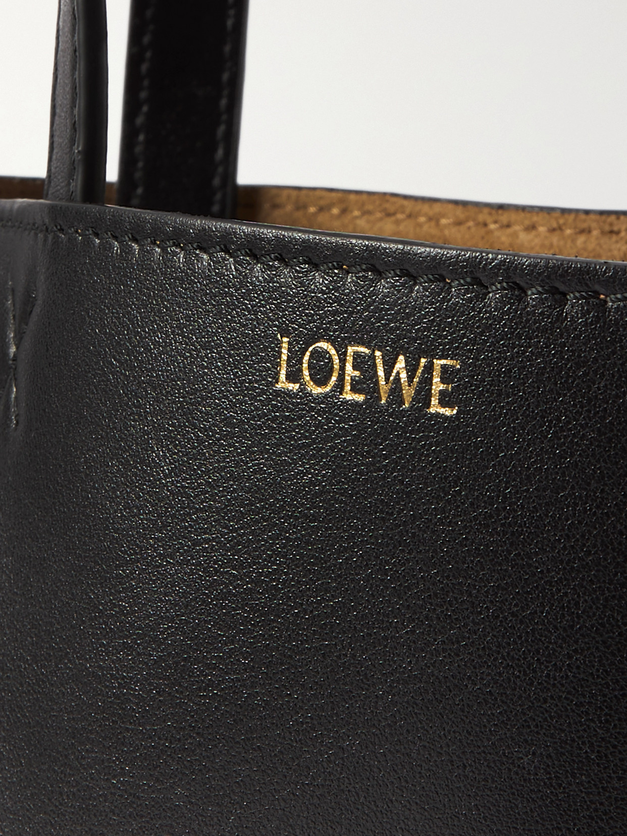 Shop Loewe Puzzle Fold Convertible Mini Leather Tote In Black