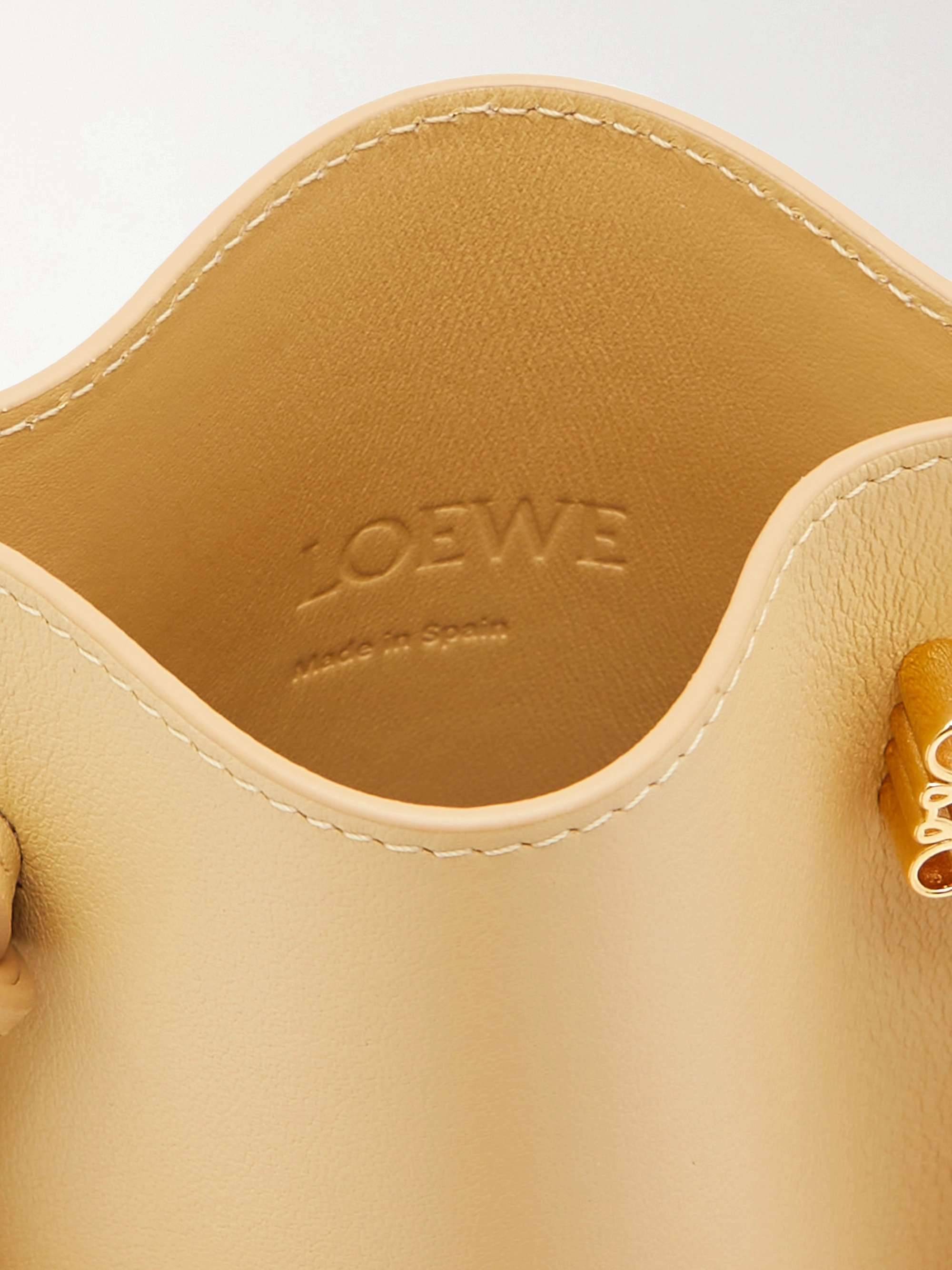 LOEWE Dice Pocket embellished leather shoulder bag NETAPORTER