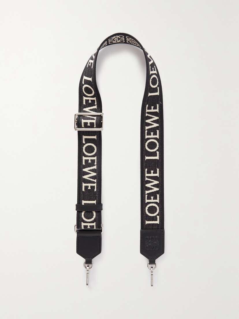 Loewe Anagram Leather-trimmed Canvas-jacquard Bag Strap
