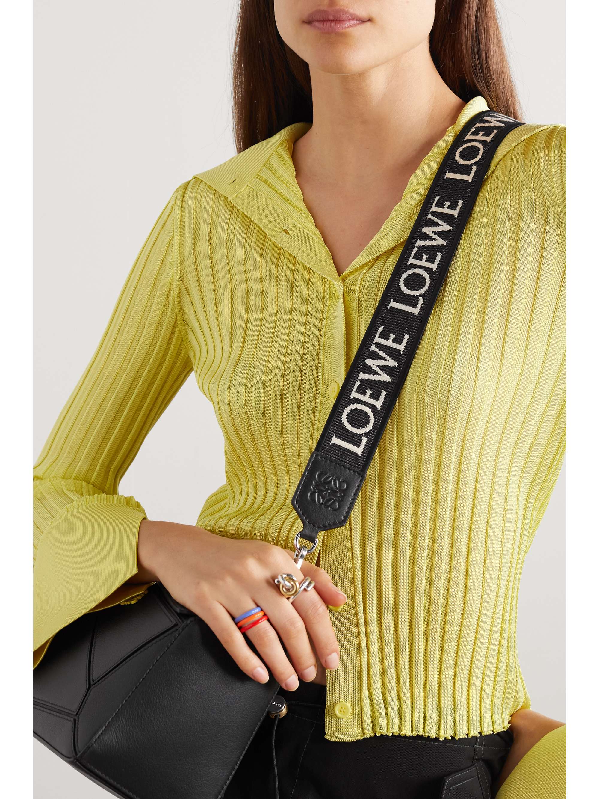 Anagram Jacquard Bag Strap in Beige - Loewe