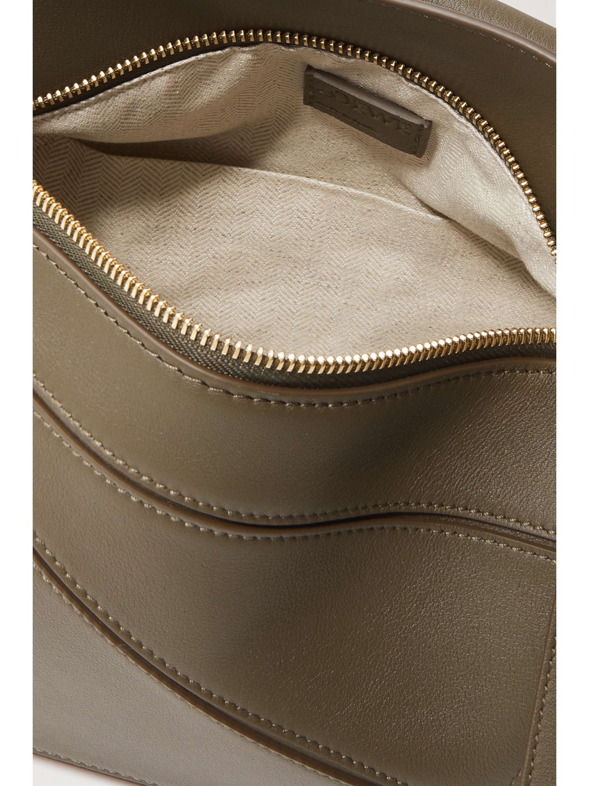 LOEWE Borsa a spalla piccola in pelle testurizzata Puzzle