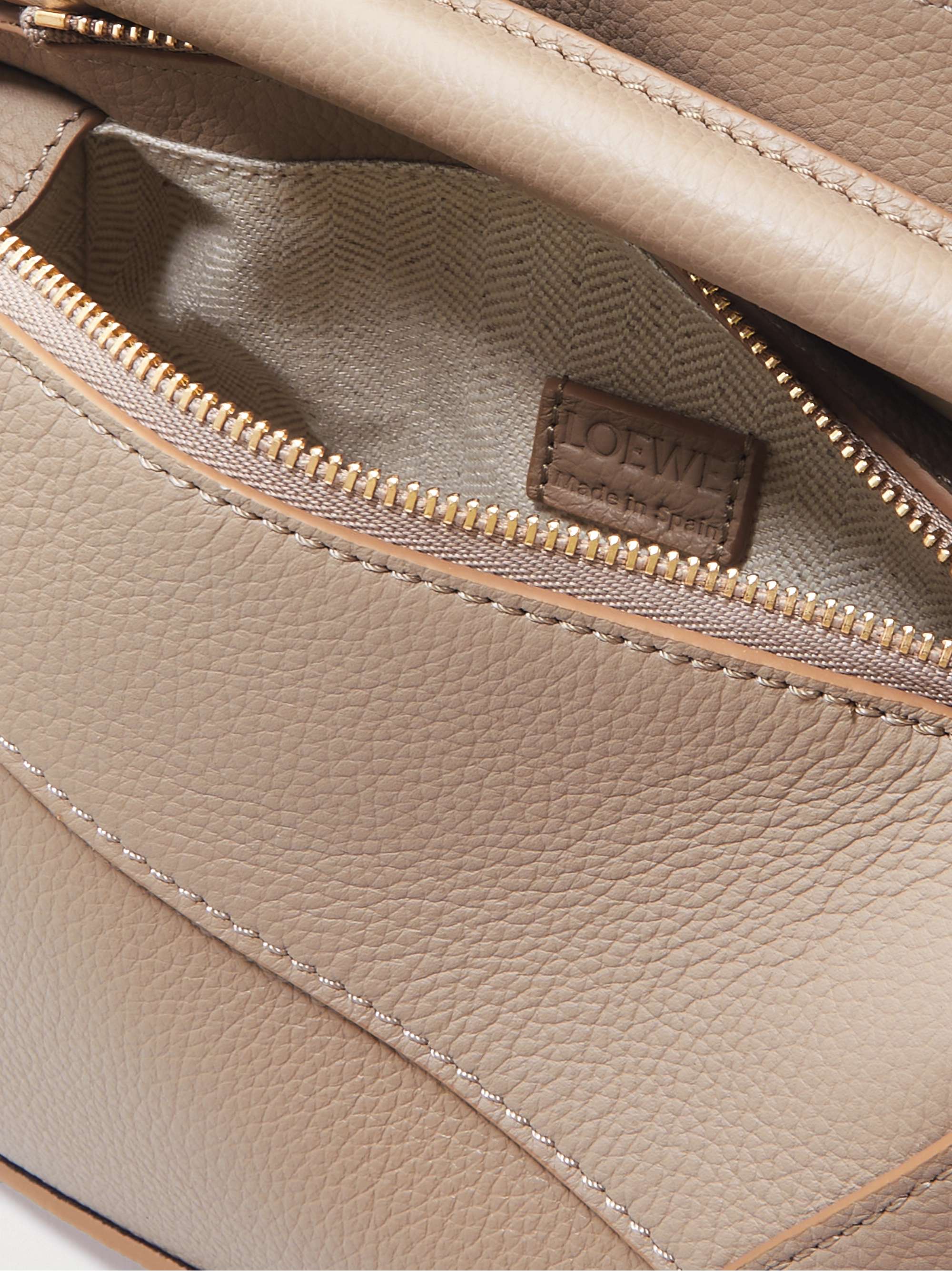 LOEWE Puzzle mini textured-leather shoulder bag