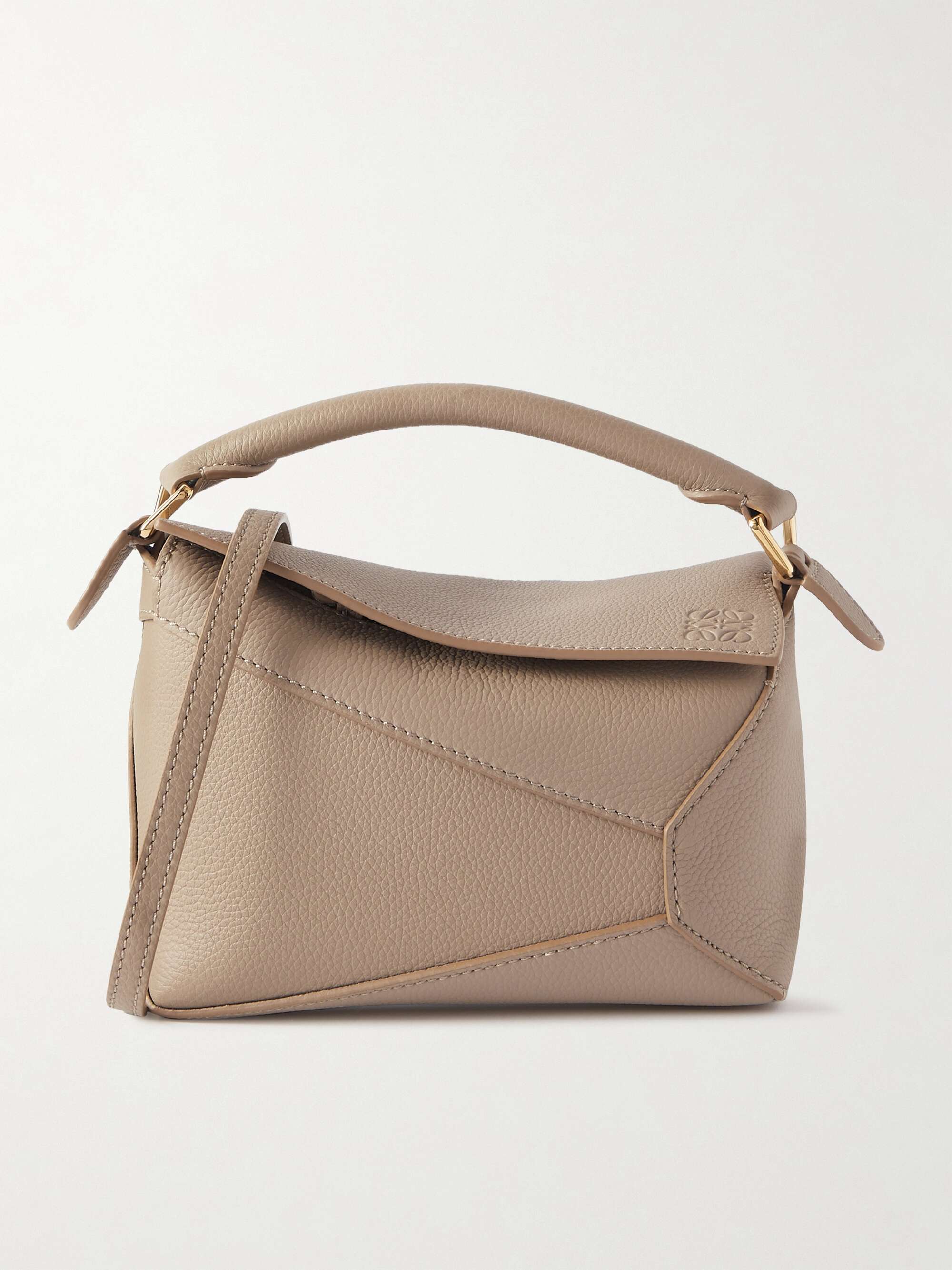Puzzle mini textured-leather shoulder bag