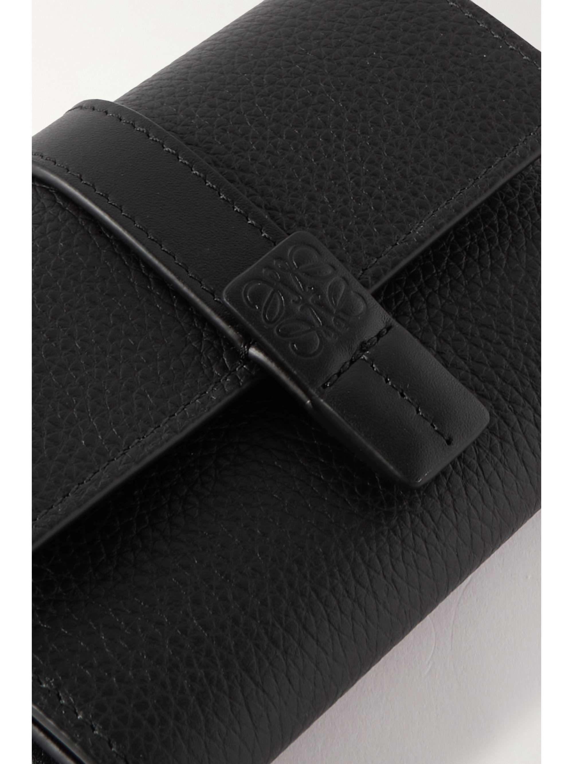 LOEWE Two-tone textured and smooth leather wallet